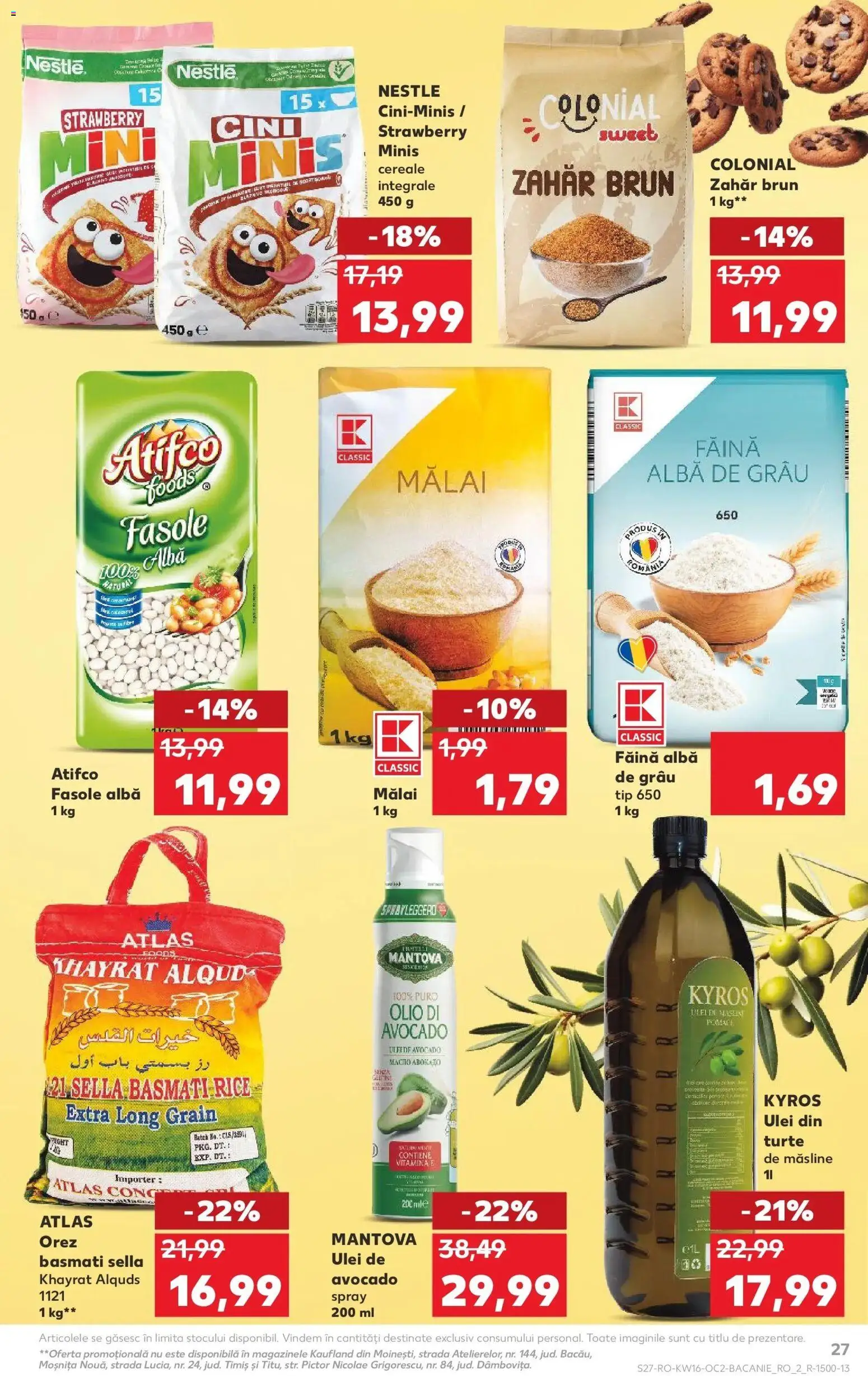 Noul catalog Kaufland – valabil de la 15.04.2026 | Pagină: 27 | Produse: Măsline, Ulei, Orez, Cereale
