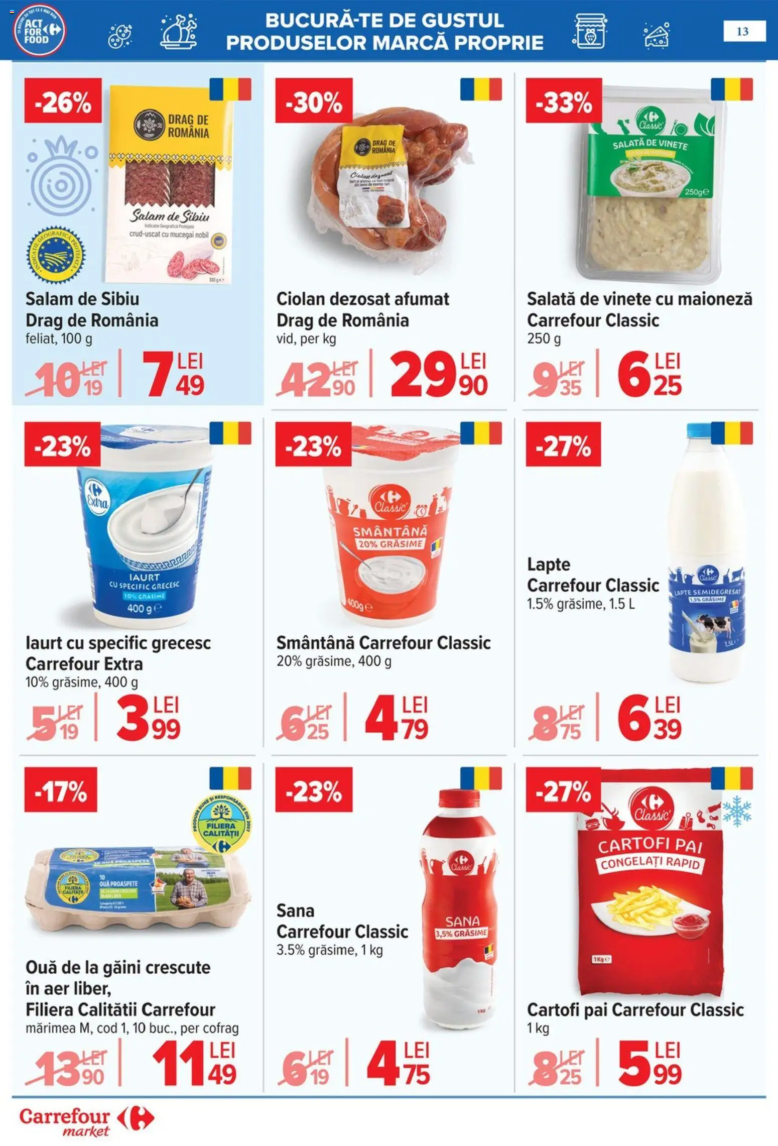 Noul catalog Carrefour – valabil de la 06.05.2026 | Pagină: 16 | Produse: Iaurt, Ouă, Smântână, Maioneză