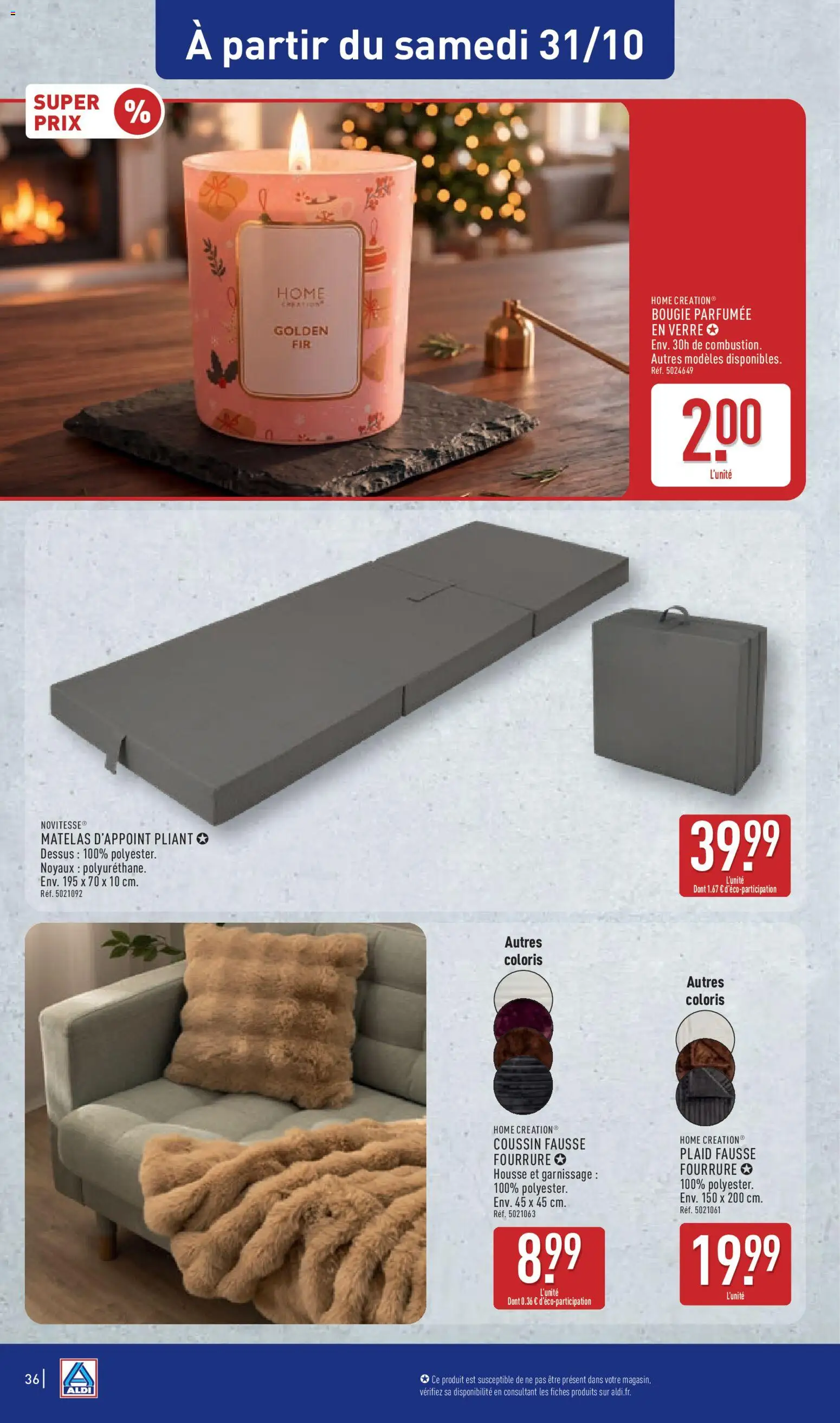 {H1} | Page: 42 | Produits: Matelas d’appoint, Plaid, Matelas, Home Creation