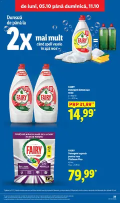 Ofertele Lidl valabile de la 05.10.2026 | Pagină: 29 | Produse: Vase, Detergent, Apă, Lămâie