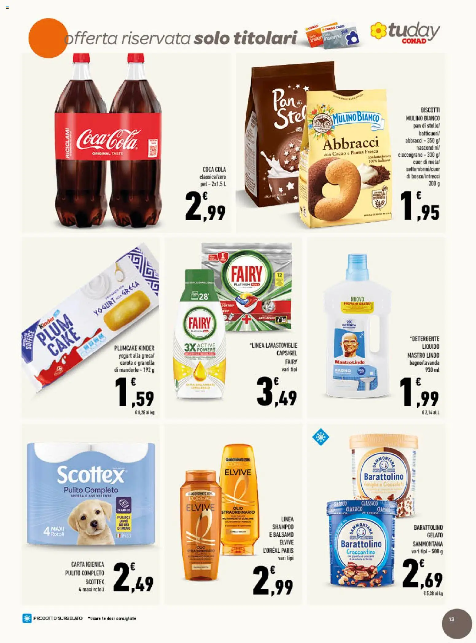 Volantino Conad del 06.05.2026 | Pagina: 13 | Prodotti: Carta igienica, Yogurt, Cacao, Coca Cola