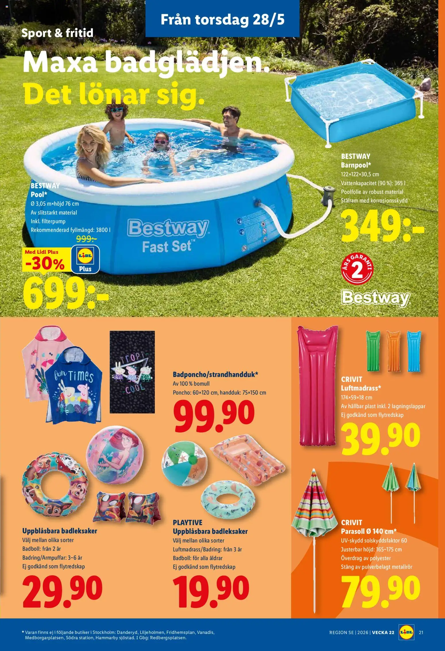 Lidl reklamblad aktuell från 25.05.2026 | Sida: 25 | Produkter: Parasoll, Handduk, Set