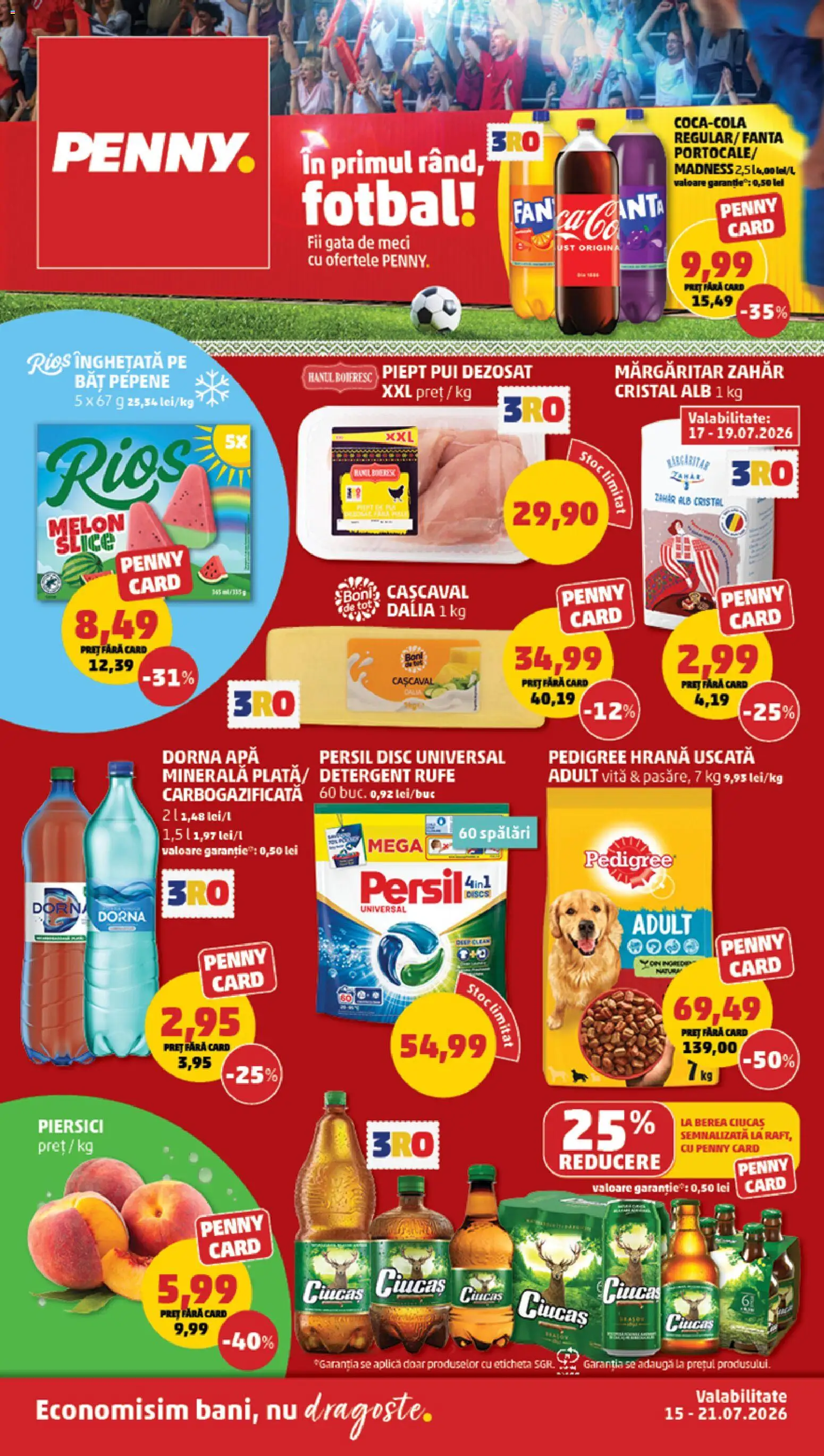 Noul catalog PENNY – valabil de la 15.07.2026 | Pagină: 1 | Produse: Aplică, Raft, Pui, Zahăr