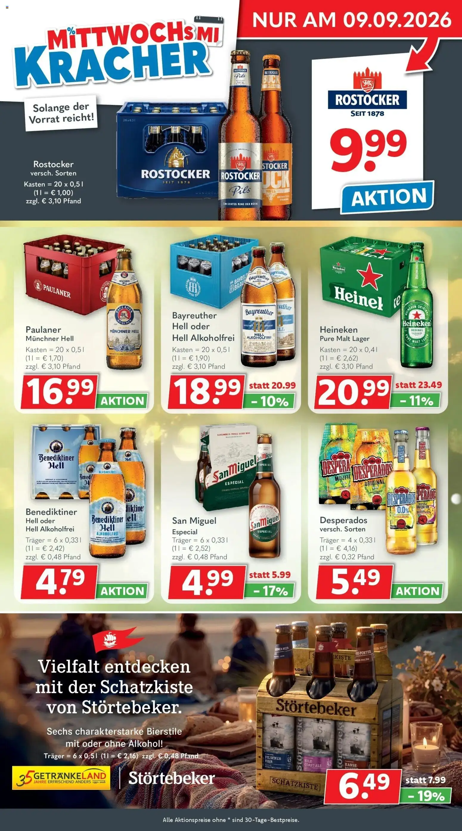 Getränkeland Prospekt Neustrelitz – gültig ab 31.08.2026 | Seite: 3 | Produkte: Bier, Pils, Alkohol, Paulaner