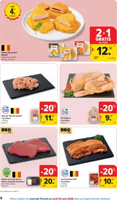 Carrefour folder semaine 34 - Voorbeeld van een folder van Carrefour, geldig van 19/08/2026 | Pagina: 8 | Producten: Steak, Chicken Nuggets, Grill, Filet