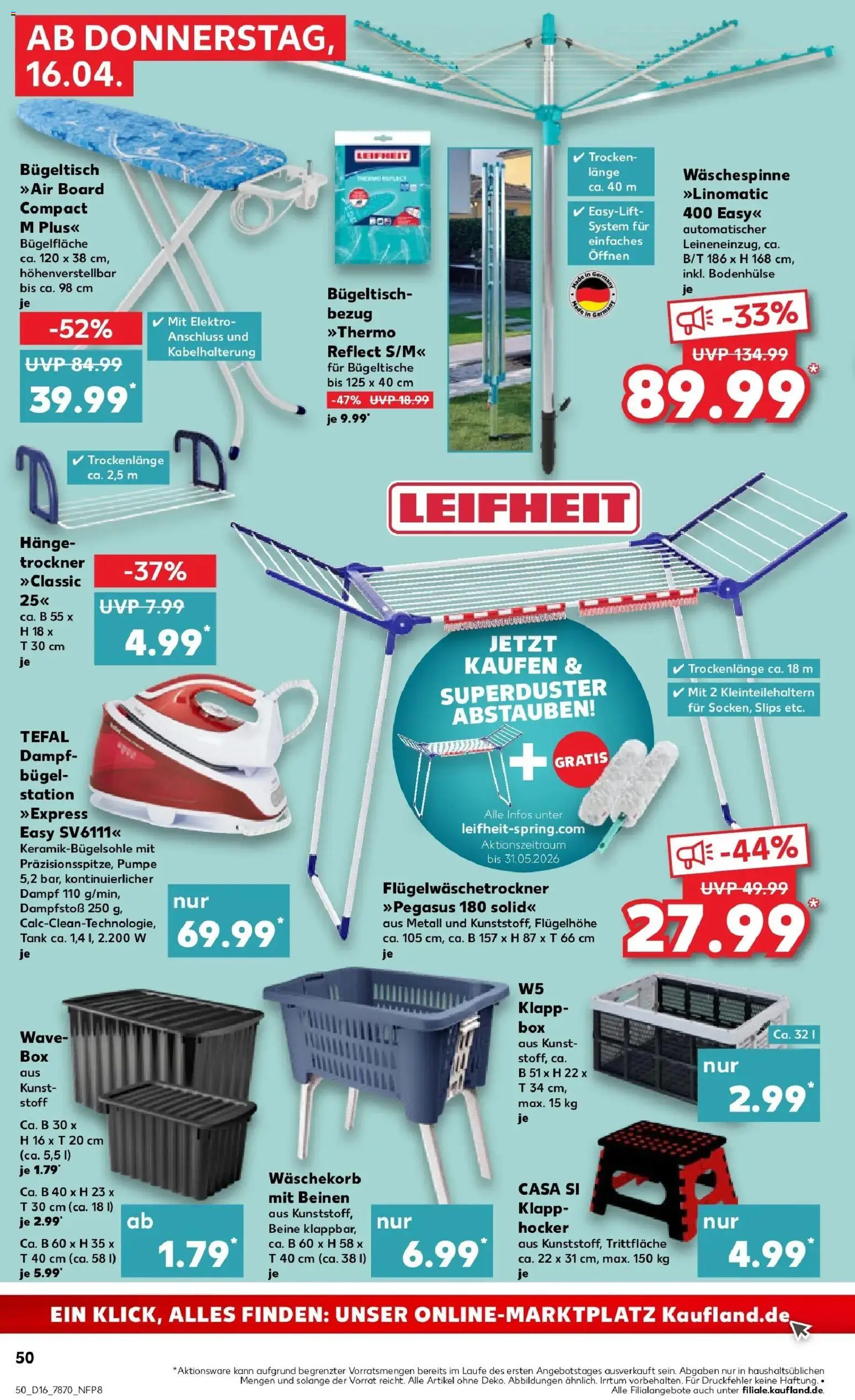 Kaufland Prospekt Sindelfingen	 – gültig ab 13.04.2026 | Seite: 62 | Produkte: Trockner, Hocker, Box