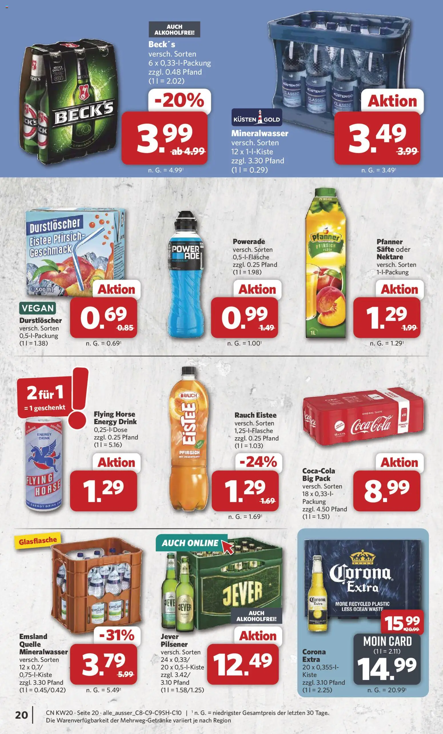 Combi Prospekt 	 – gültig ab 11.05.2026 | Seite: 21 | Produkte: Durstloscher, Coca cola, Mineralwasser, Jever