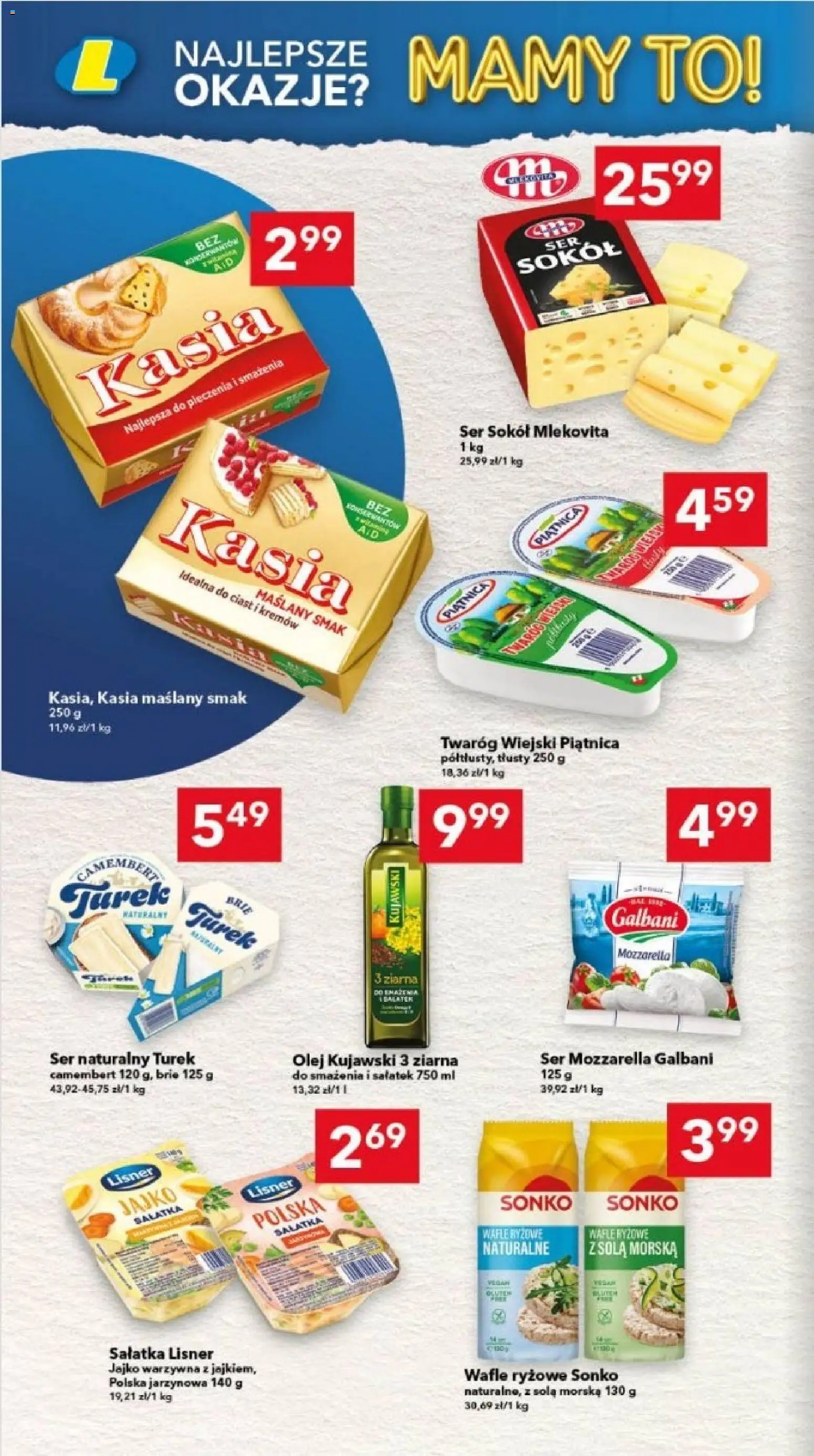 Lewiatan gazetka - Legnica od 21.05.2026 | Strona: 6 | Produkty: Wafle ryżowe, Ser, Olej, Sałatka