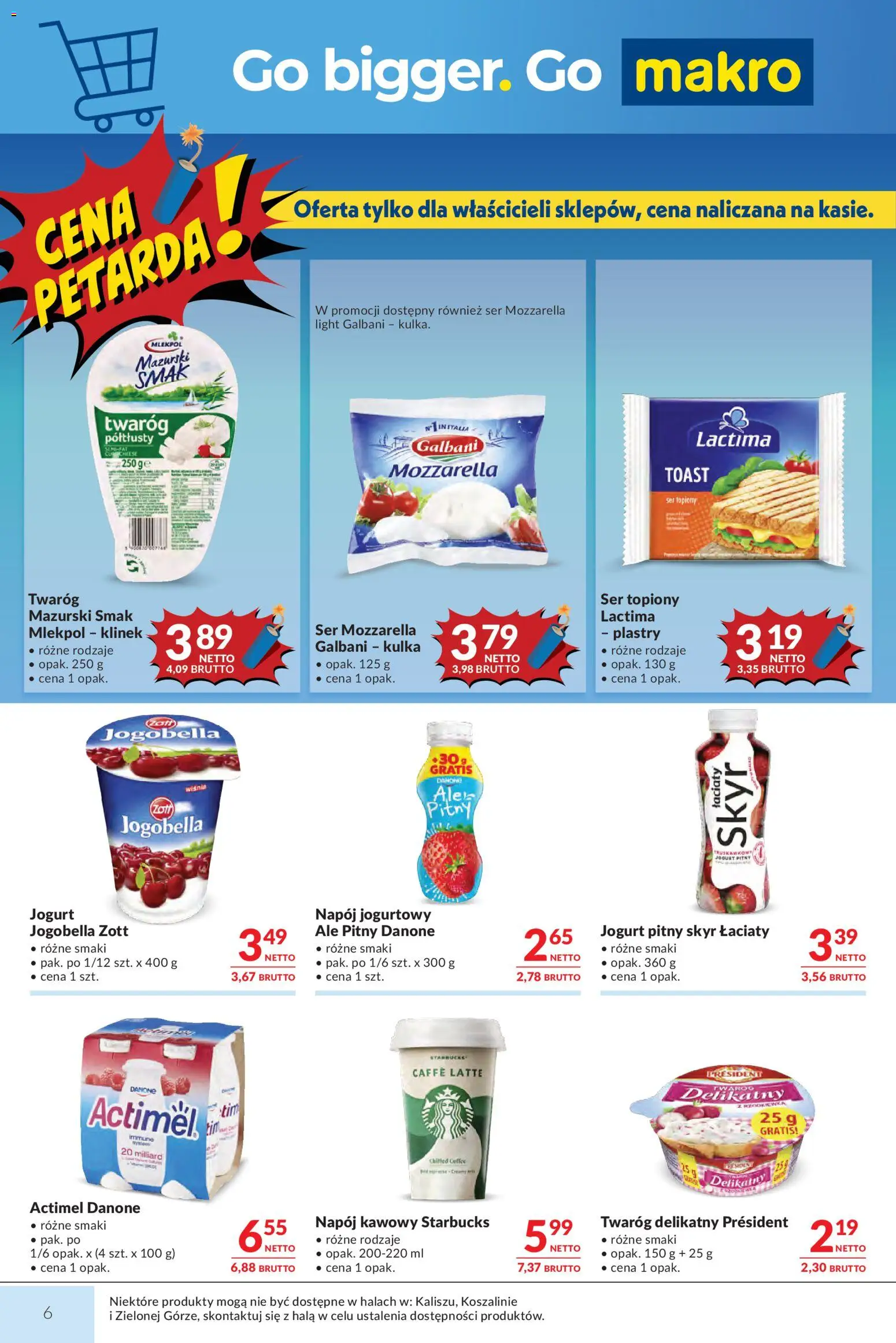 Makro gazetka od 09.06.2026 | Strona: 6 | Produkty: Ser topiony, Twaróg półtłusty, Mozzarella, Skyr