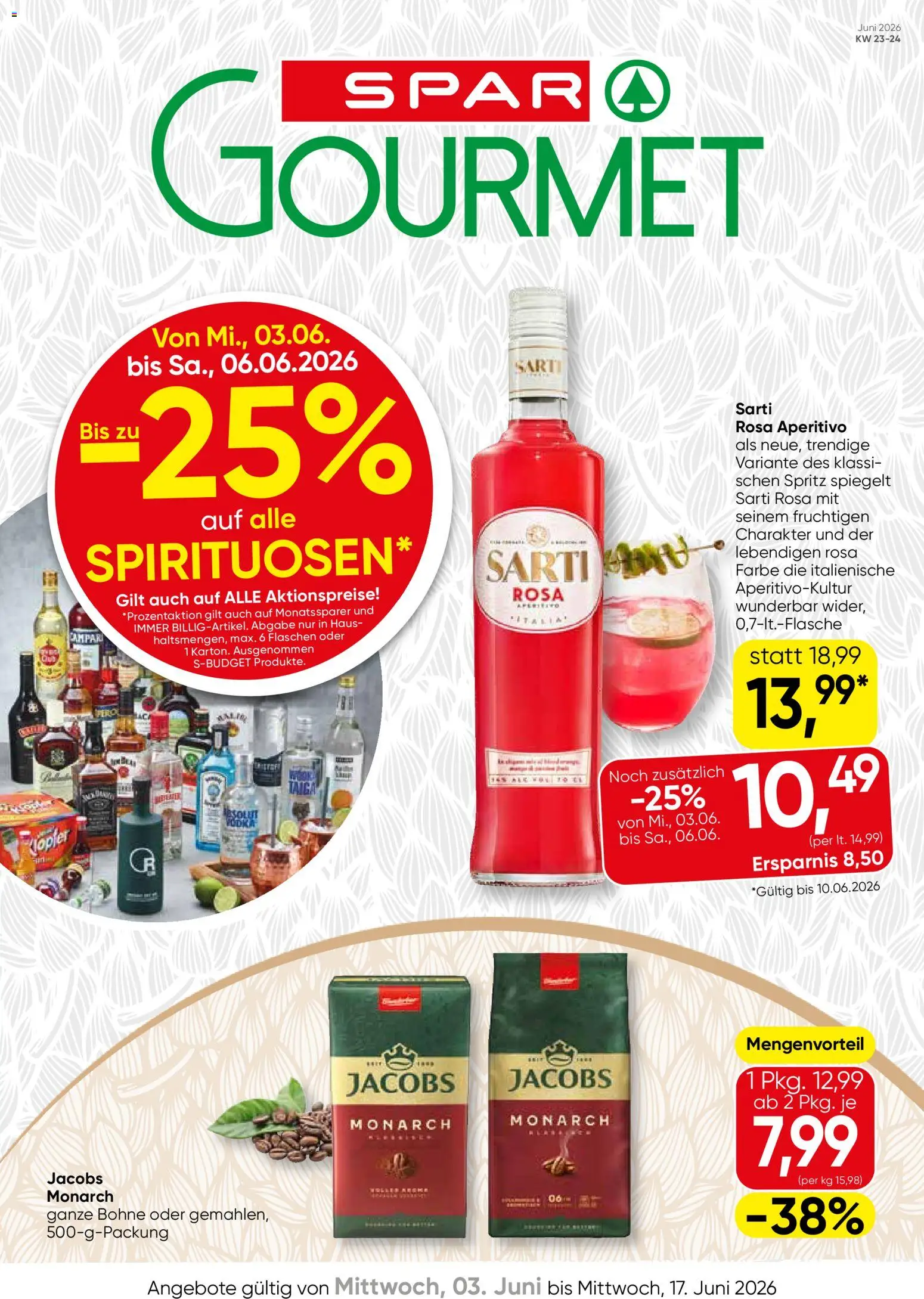 SPAR Gourmet Flugblatt gültig ab 03.06.2026 | Seite: 1
