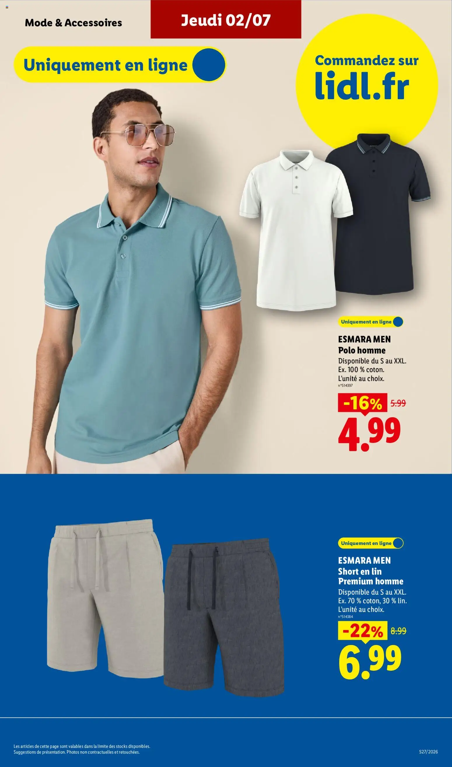 {H1} | Page: 15 | Produits: Polo, Shorts