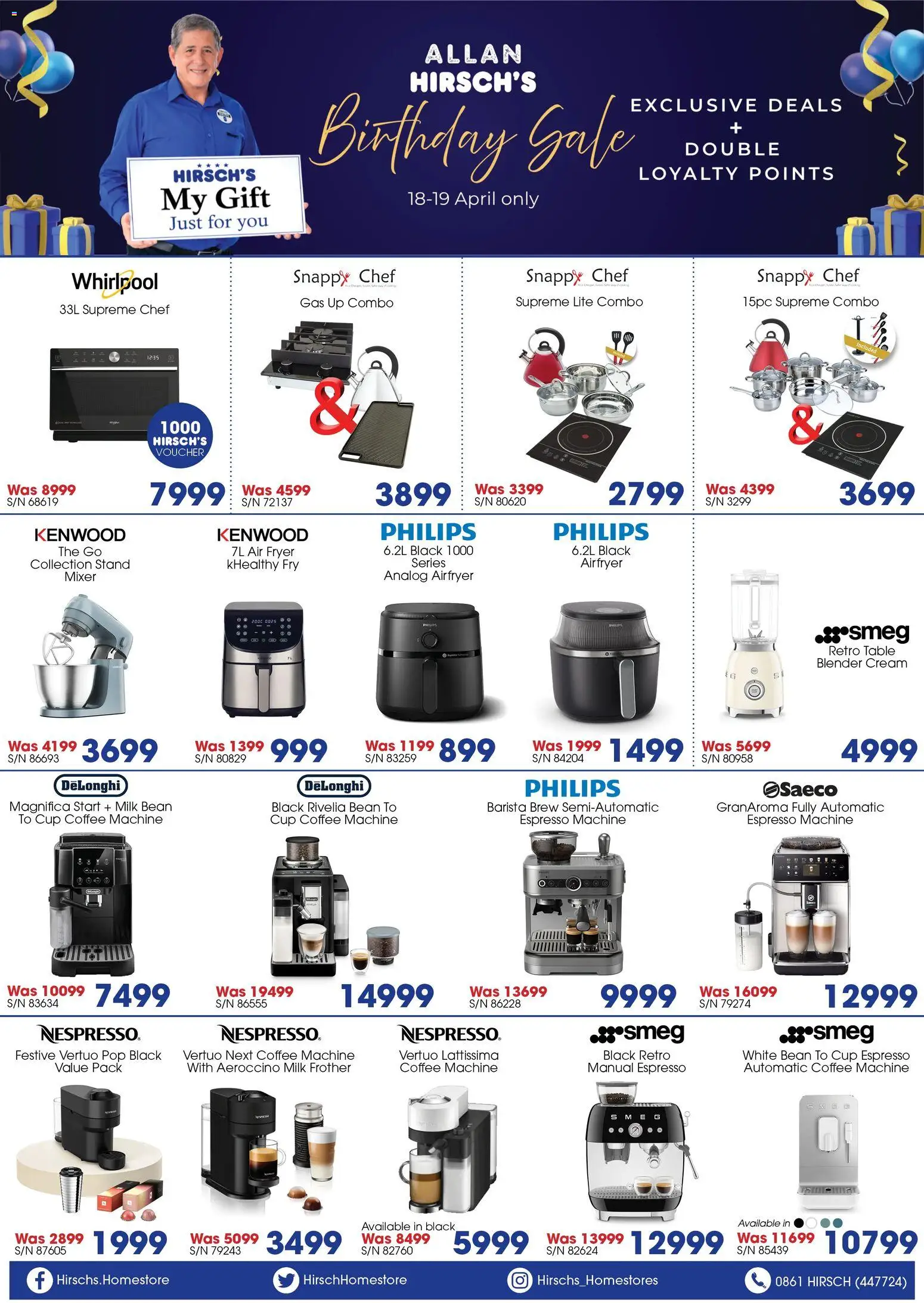 New Hirsch's catalogue – valid from 18.04.2026 | Page: 2 | Products: Table, Blender, Air fryer, Coffee