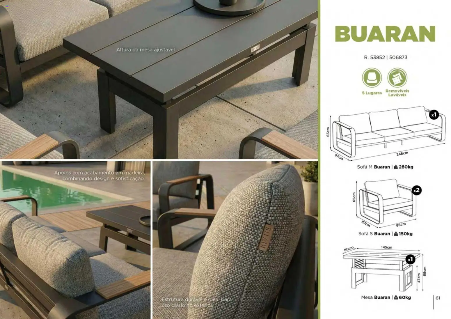 Espaço Casa folheto Ar Livre 2026 │ válido de 07.03.2026 | Página: 61 | Produtos: Sofá, Mesa