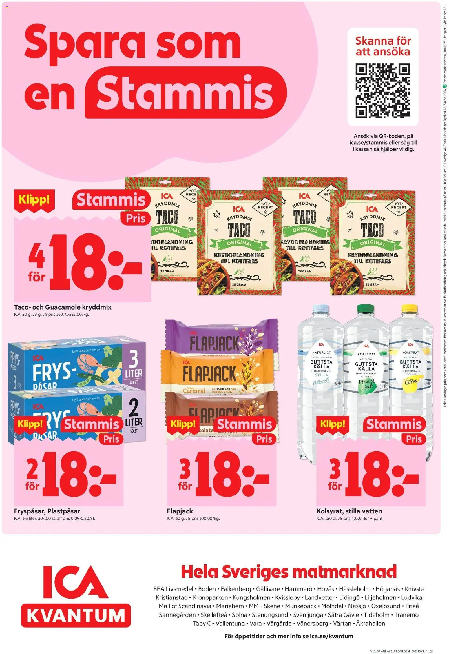 ICA Kvantum reklamblad aktuell från 13.04.2026 | Sida: 10 | Produkter: Såg, Mineralvatten, Guacamole, Äpple