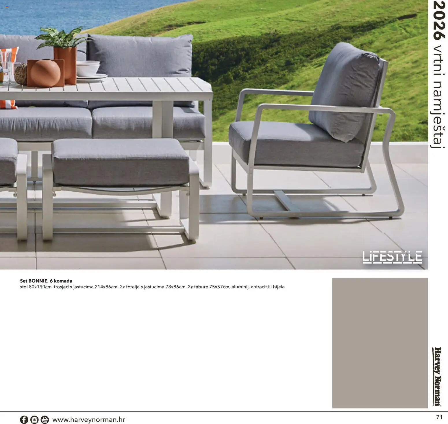 Harvey Norman katalog | vrijedi od 07.04.2026 | Stranica: 71 | Proizvodi: Trosjed, Stol, Vrtni namještaj, Tabure