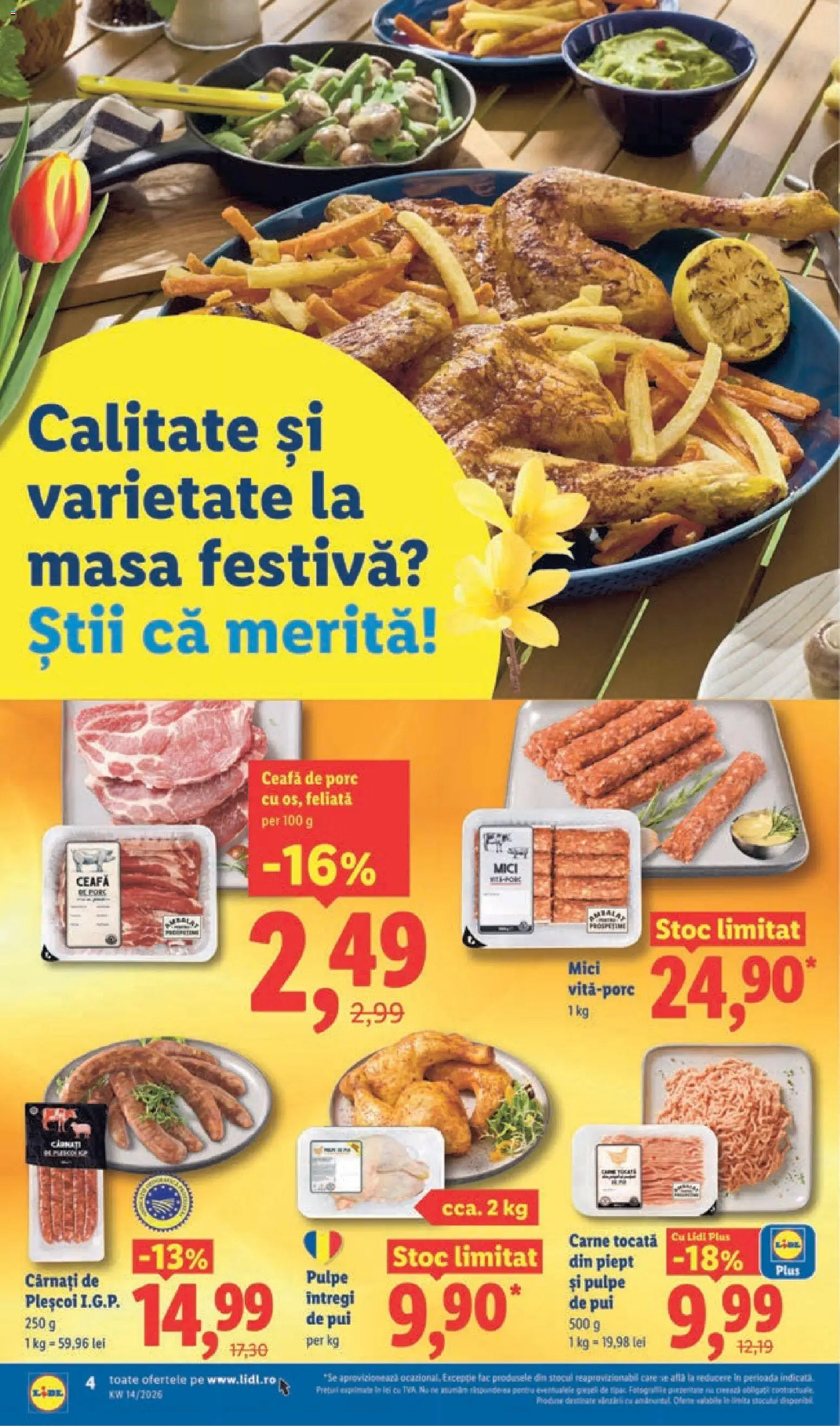 Noul catalog Lidl – valabil de la 30.03.2026 | Pagină: 4 | Produse: Keçeli kalem, Hacıyatmaz Kedi Oyuncağı, Carne tocată, Cârnați