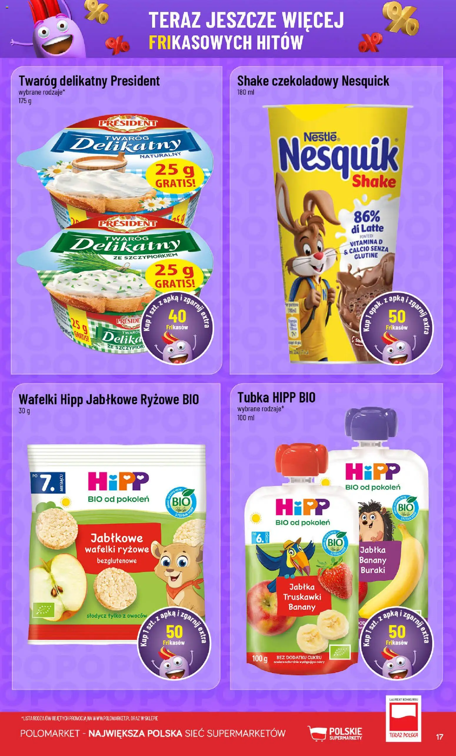 POLOmarket gazetka - Frikasowe Hity od 10.06.2026 | Strona: 17 | Produkty: Jabłka, Banany, Truskawki, Twaróg