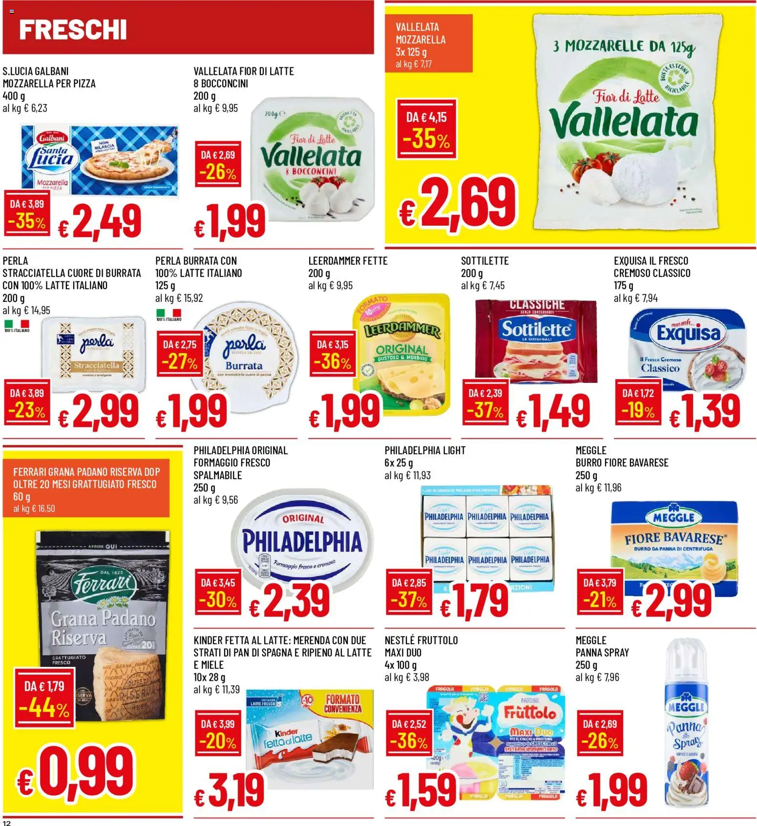 Volantino Famila del 29/10/2026 | Pagina: 12 | Prodotti: Centrifuga, Panna, Grana Padano, Miele