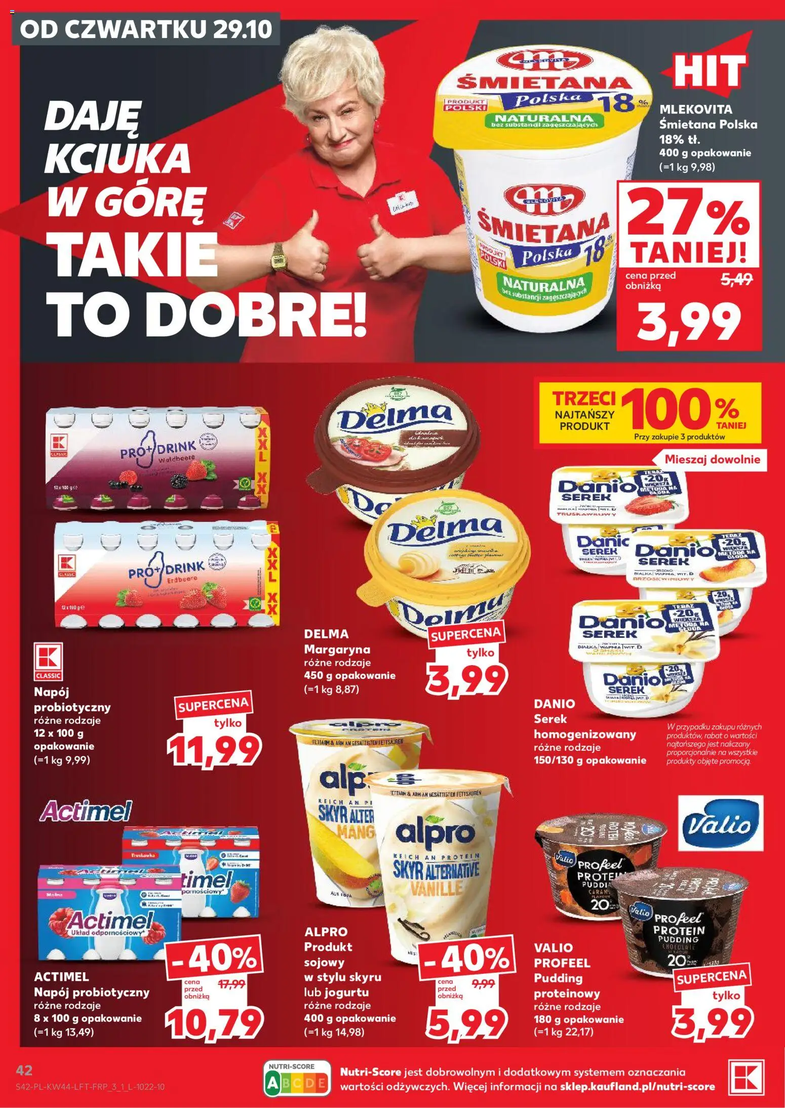 Kaufland Polsko leták od 29.10.2026 | Strana: 42 | Produkty: Skyr, Actimel, Protein pudding, Protein
