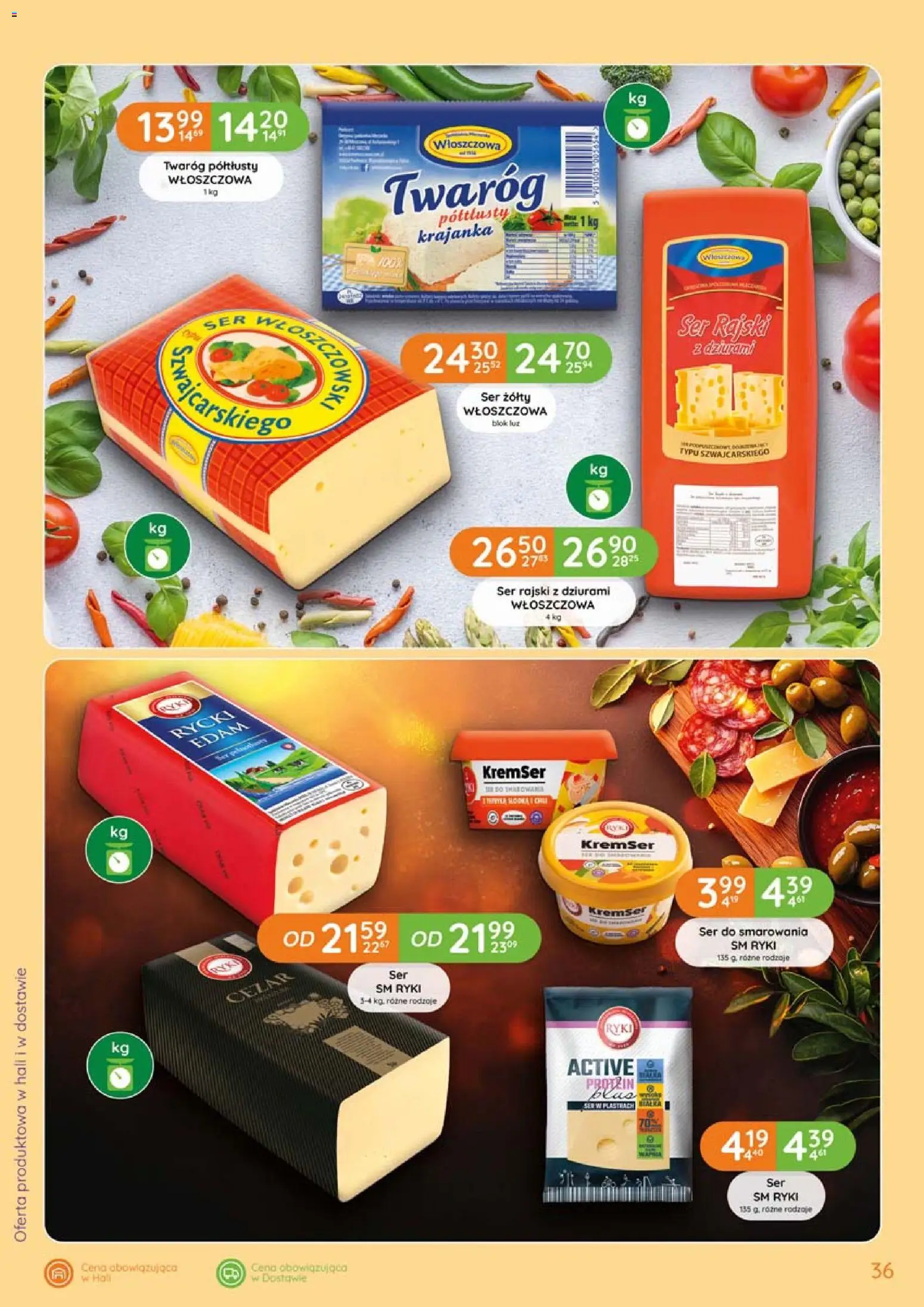 Eurocash gazetka od 20.08.2026 | Strona: 36 | Produkty: Ser w plastrach, Ser, Twaróg 1 kg, Twaróg