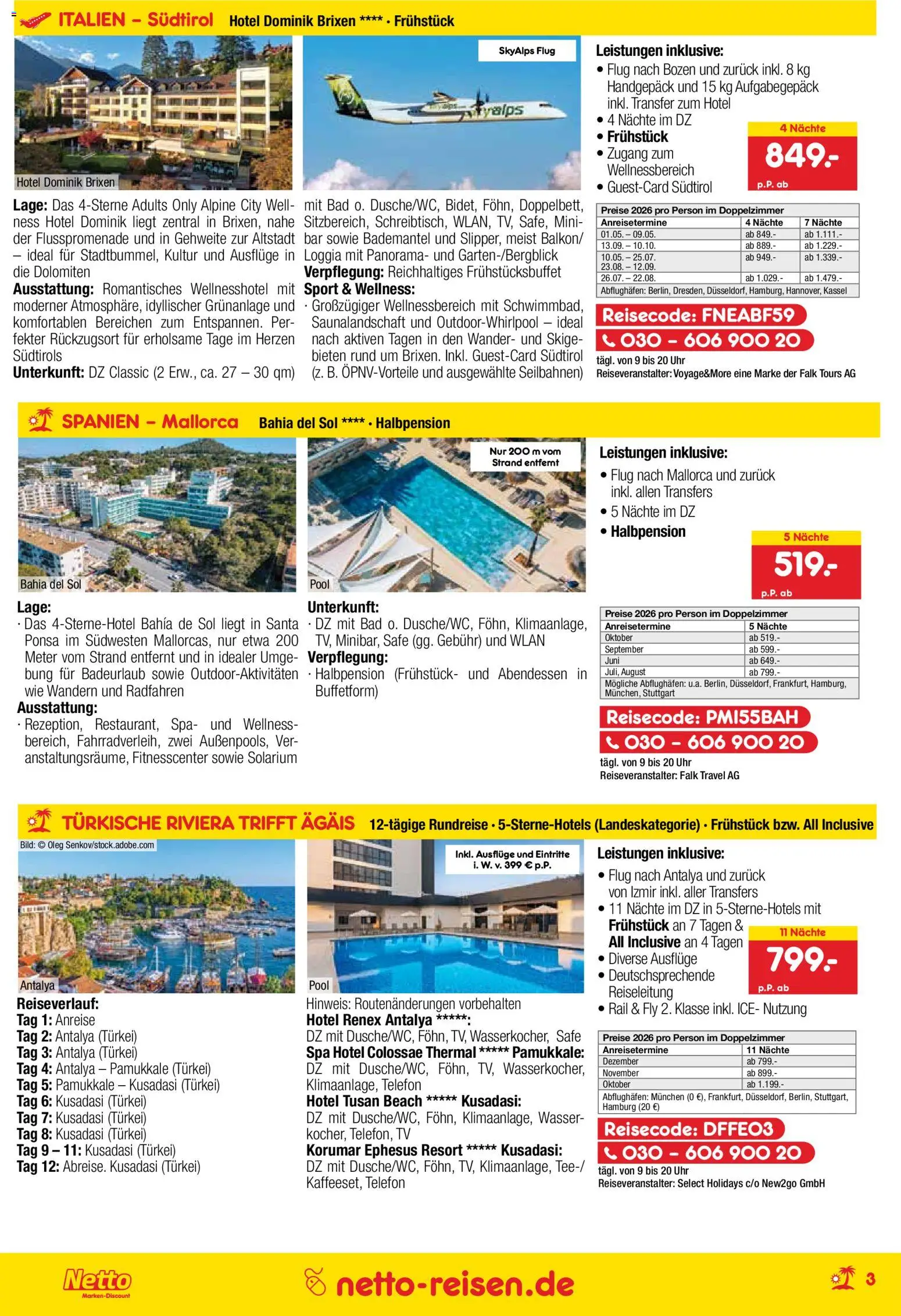 Netto Reisen Prospekt 	 – gültig ab 28.05.2026 | Seite: 3