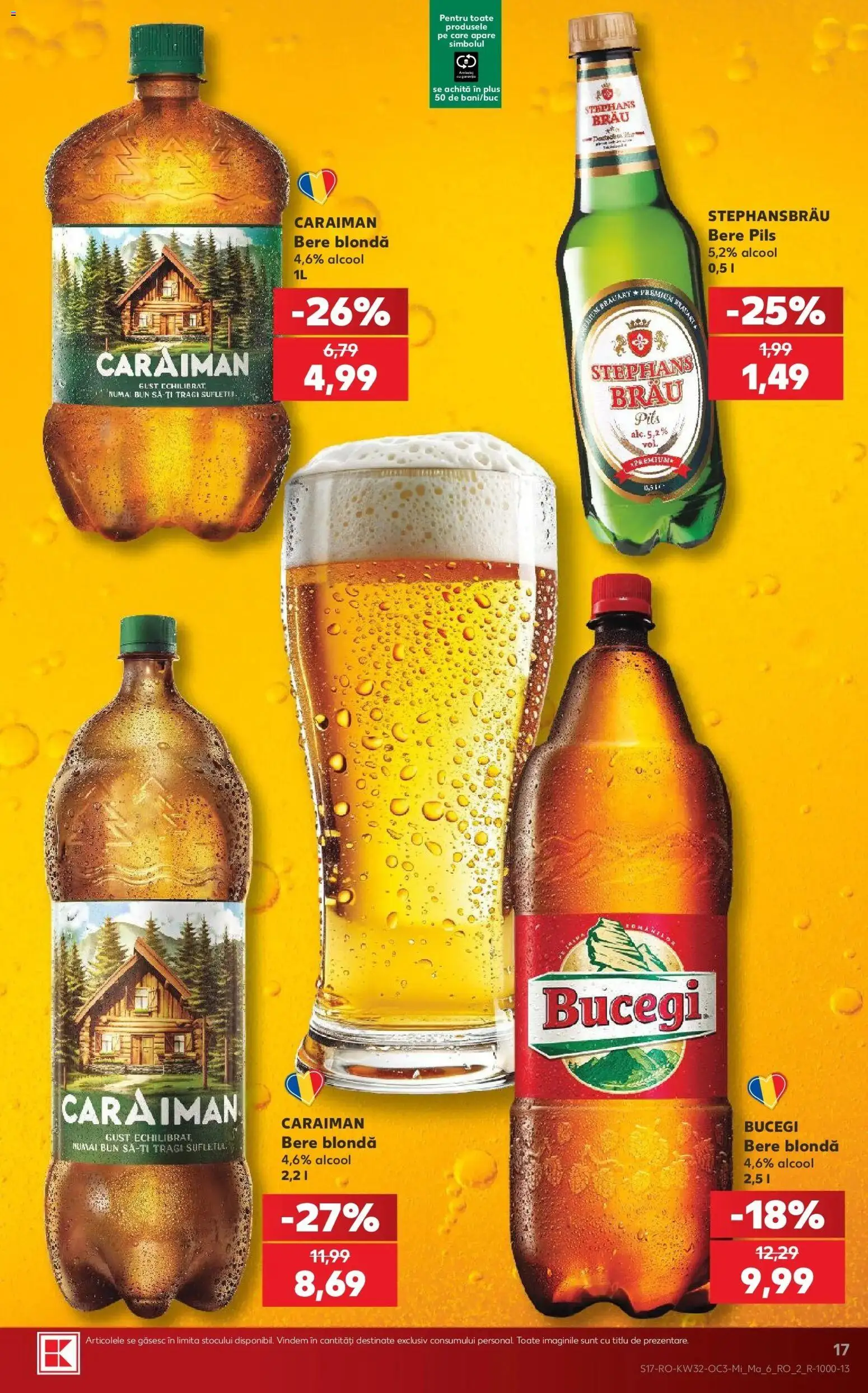 Noul catalog Kaufland – valabil de la 05.08.2026 | Pagină: 17 | Produse: Premium, Bere, Plus