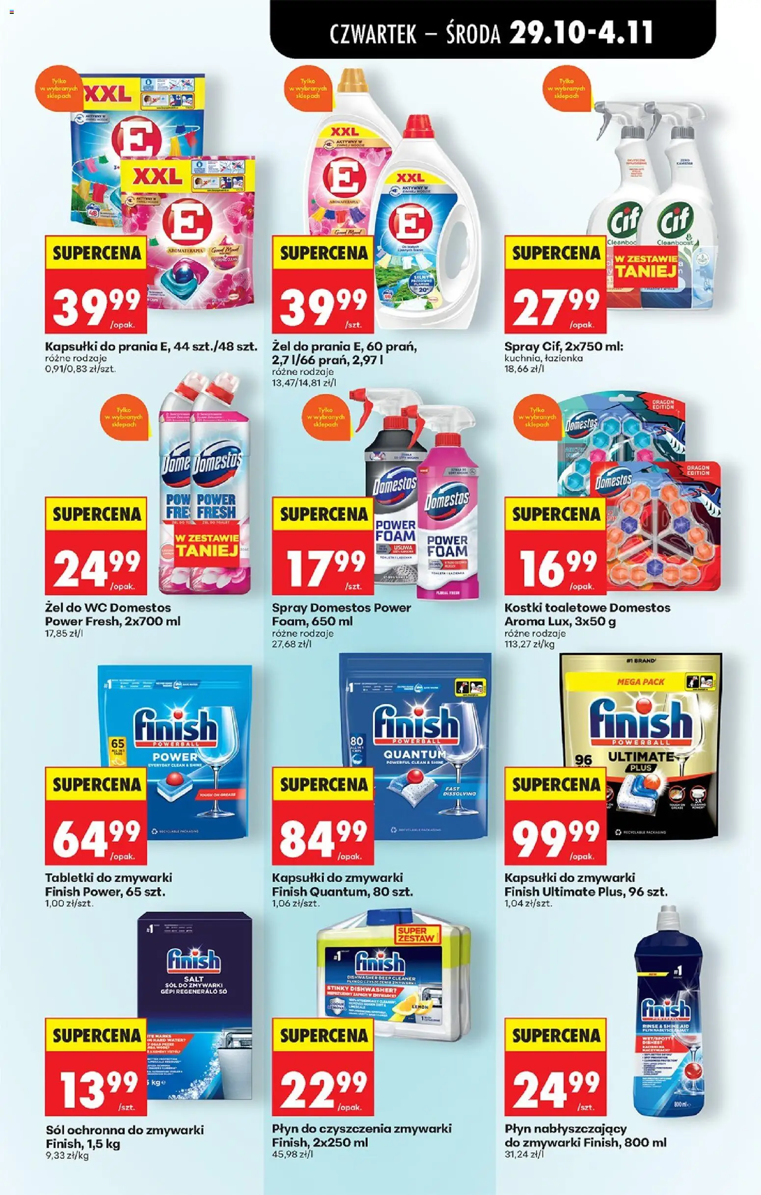 Biedronka Polsko leták - Codziennie niskie ceny od 29.10.2026 | Strana: 91 | Produkty: Finish, Domestos, Wc
