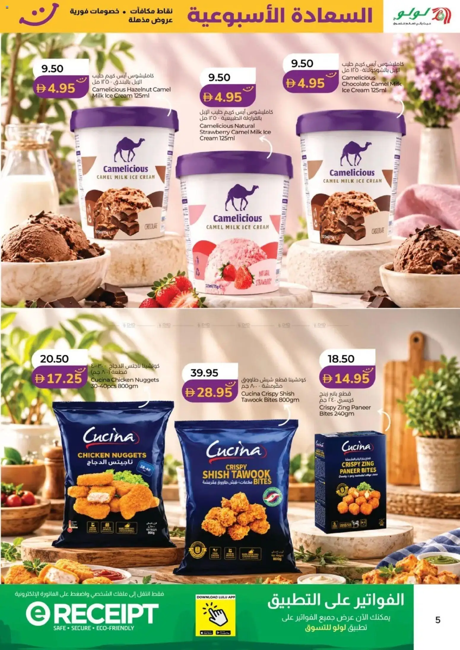 {H1} | Page: 5 | Products: Chocolate, Chicken, Cream, Ice Cream