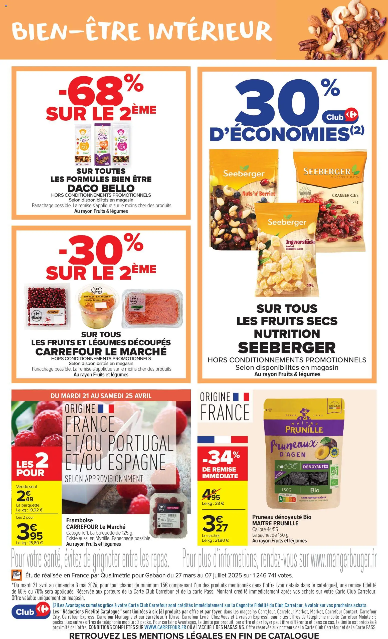 {H1} | Page: 16 | Produits: Salade, Mangue, Pruneaux, Livre