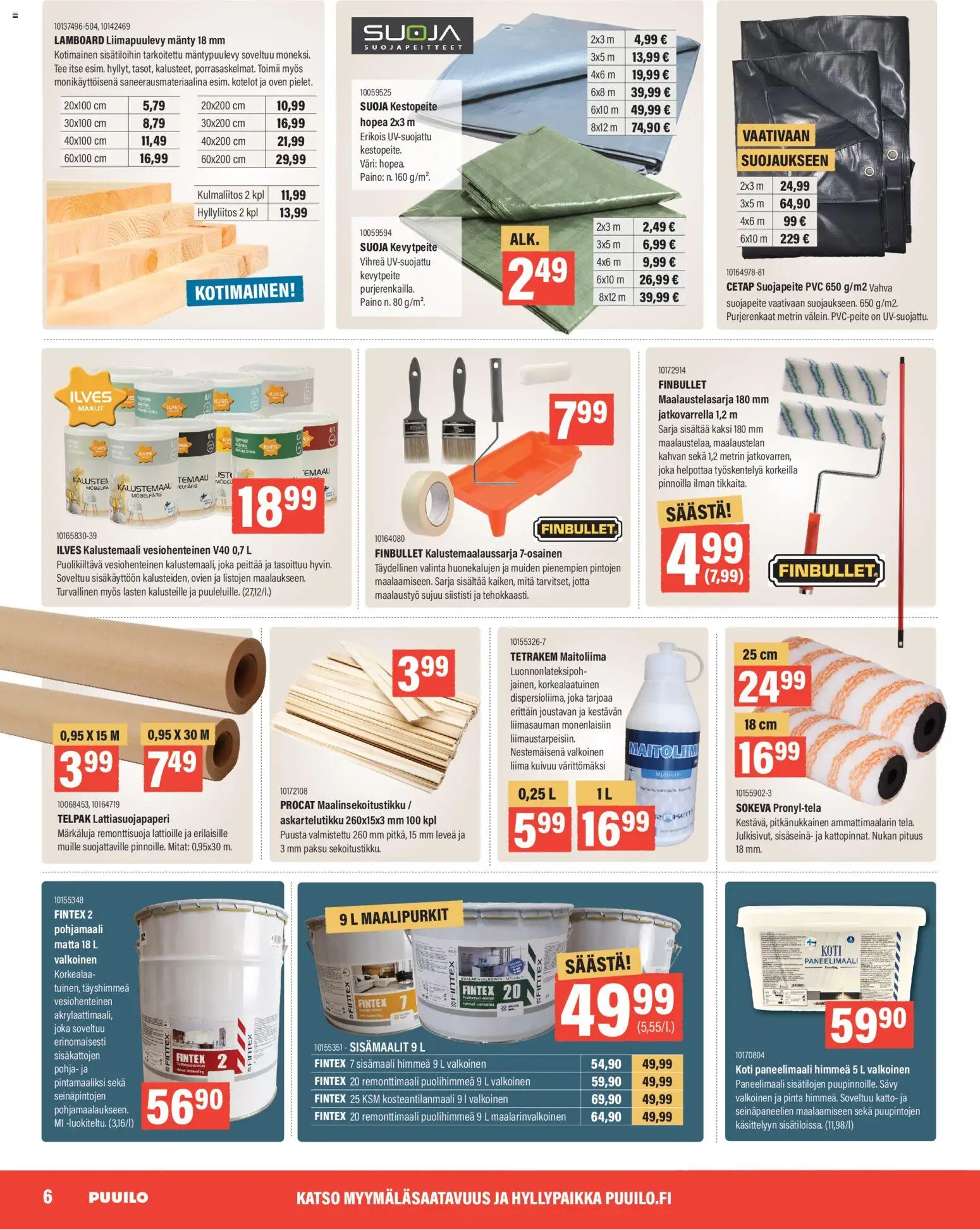 Puuilo - 261014 vko42 digi – voimassa 12/10/2026 alkaen | Sivu: 6 | Tuotteet: Liima, Tee
