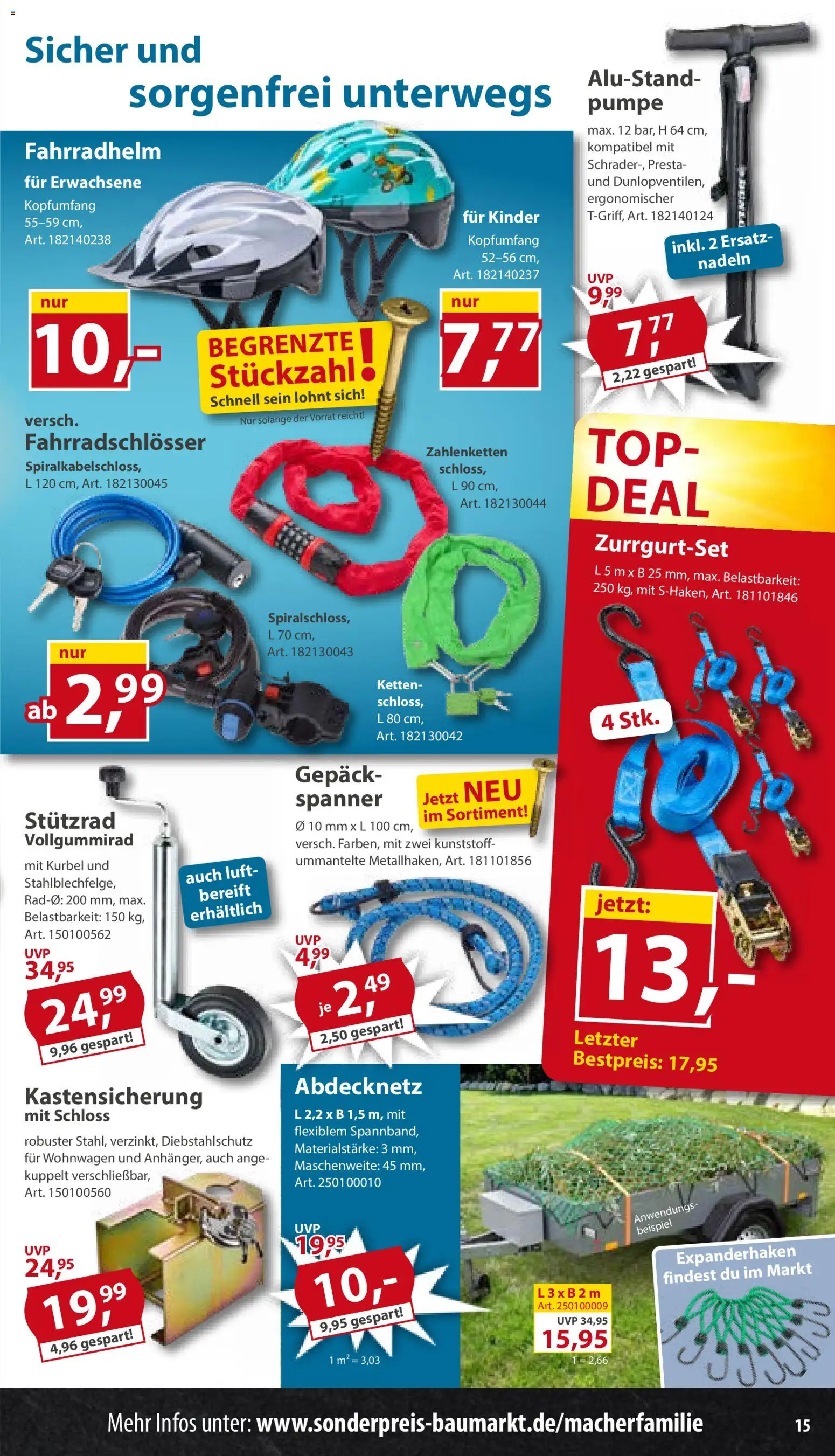 Sonderpreis Baumarkt Prospekt – gültig ab 18.07.2026 | Seite: 15 | Produkte: Top, Fahrradhelm