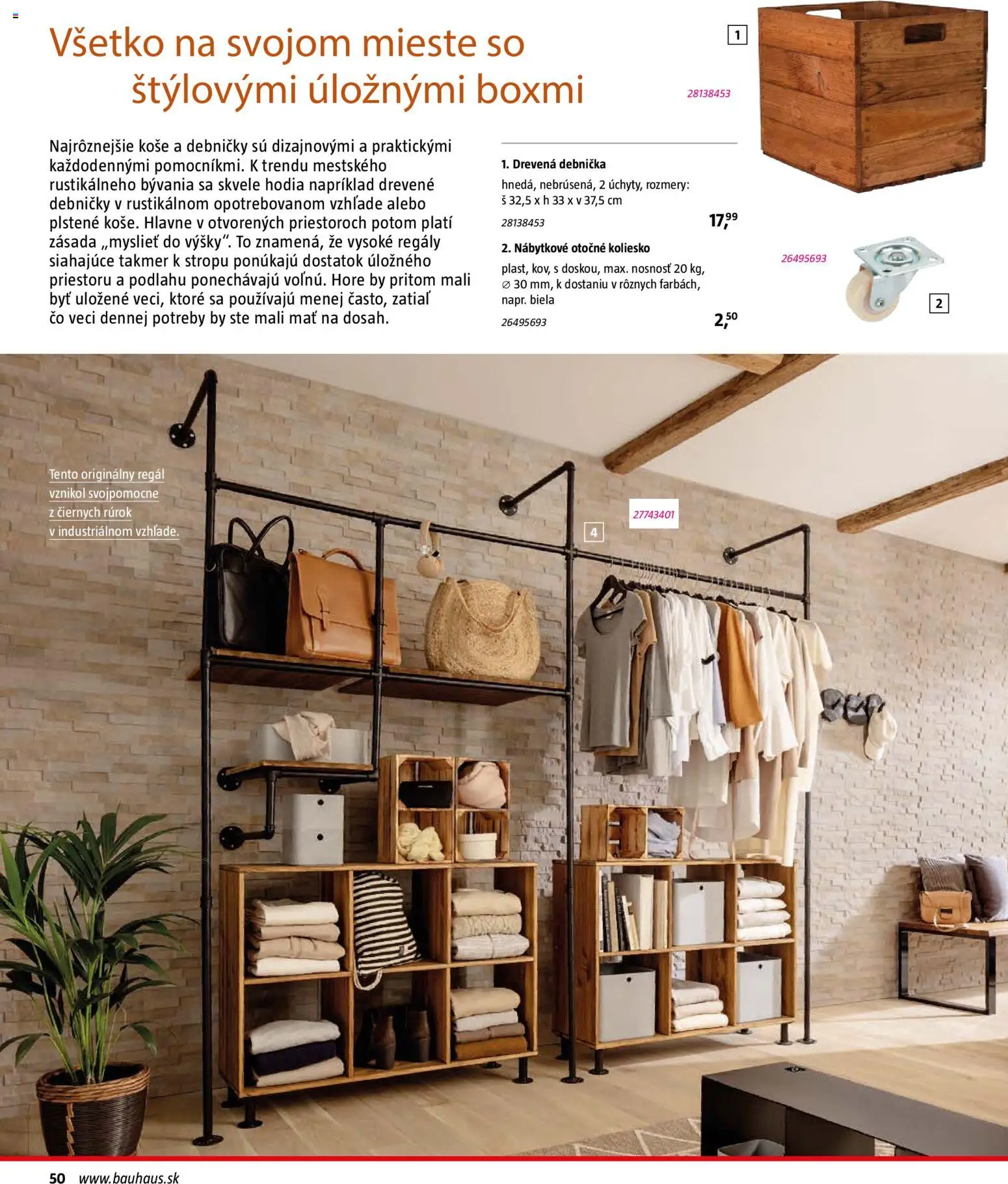 Nové Bauhaus akcie – leták je platný od 03.08.2026 | Strana: 50 | Produkty: Regál