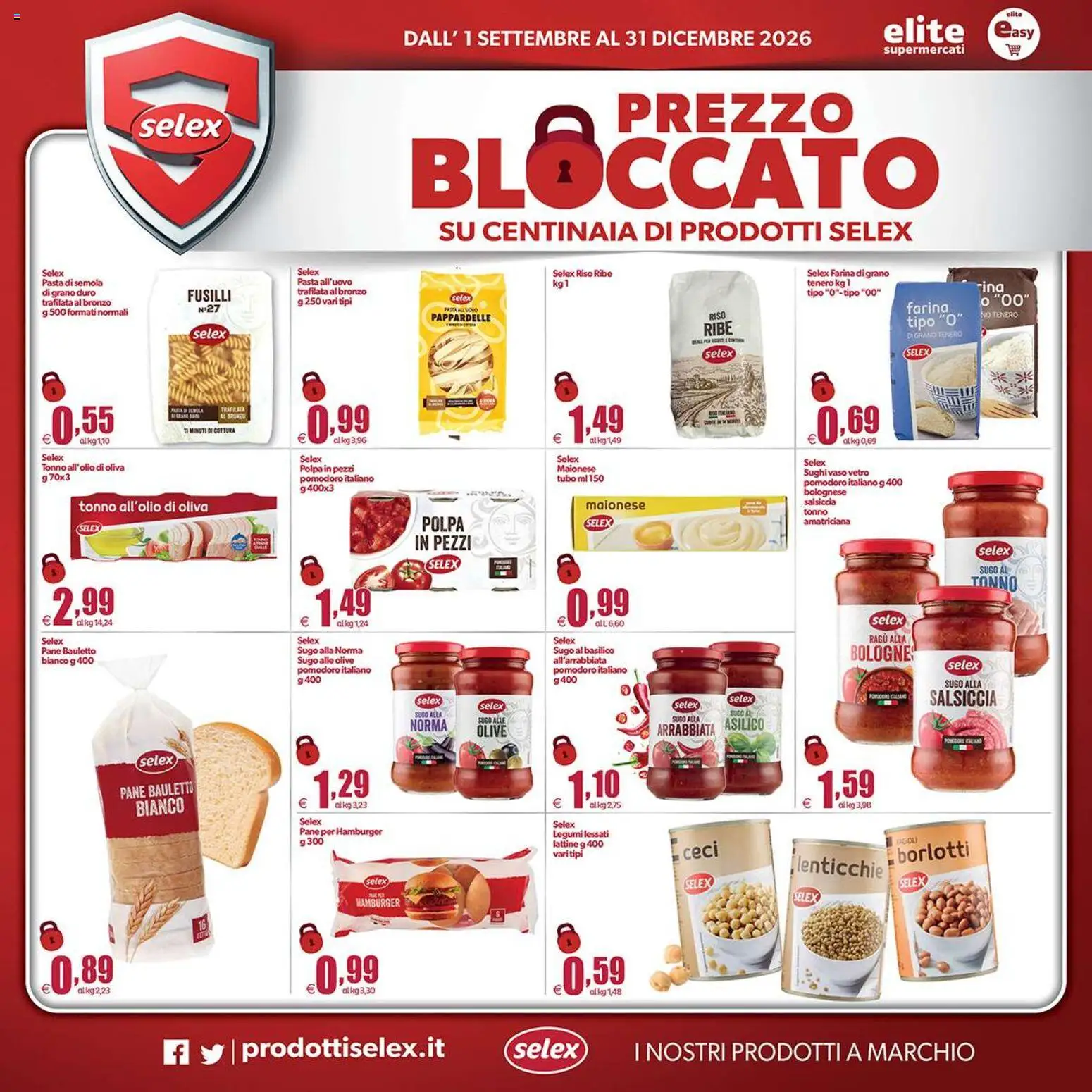 Volantino Elite Supermercati del 01/09/2026 | Pagina: 2 | Prodotti: Riso, Tubo, Pasta, Vaso