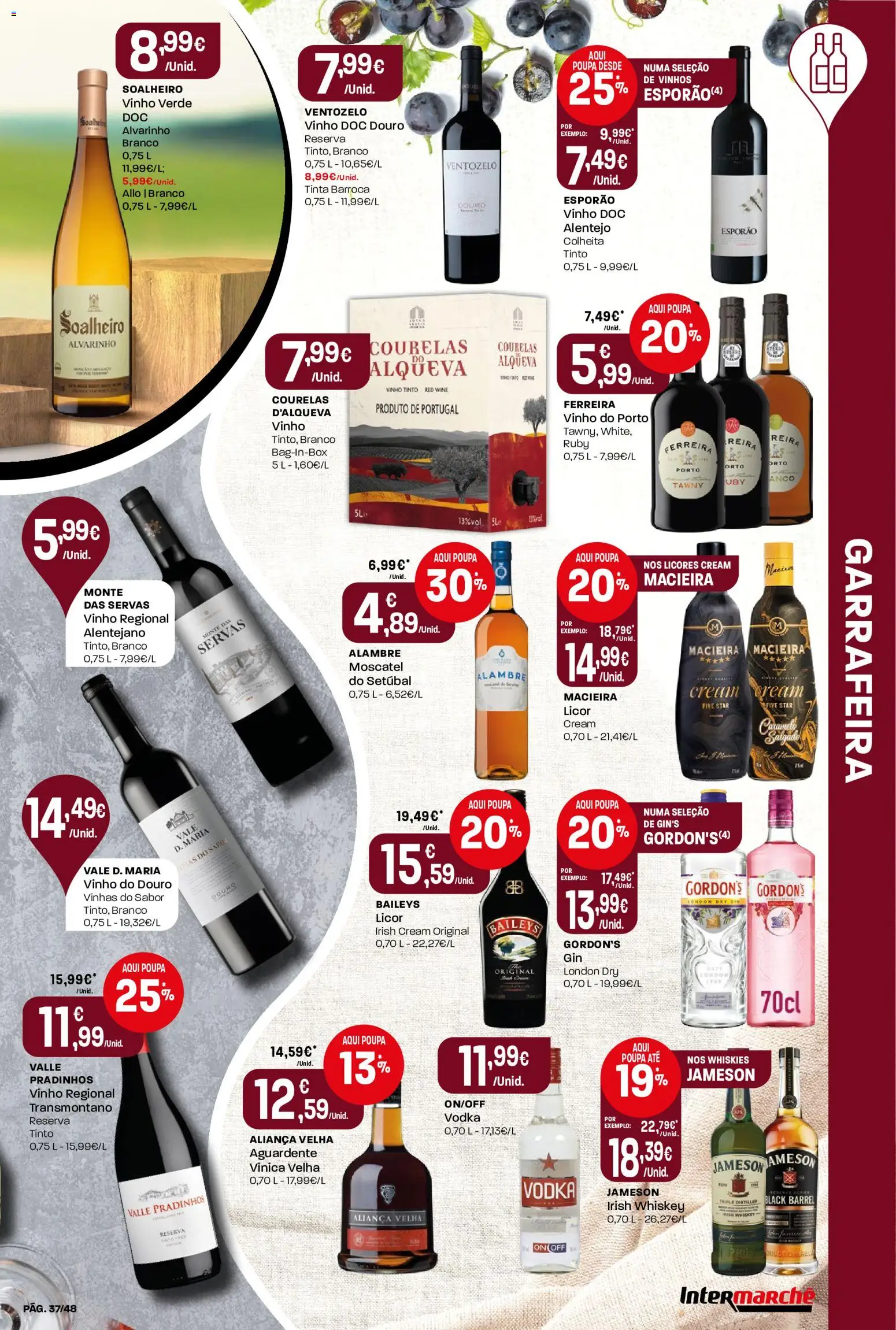 Intermarché folheto │ válido de 08/10/2026 | Página: 37 | Produtos: Vinho do Porto, Licor, Vinho, Vodka