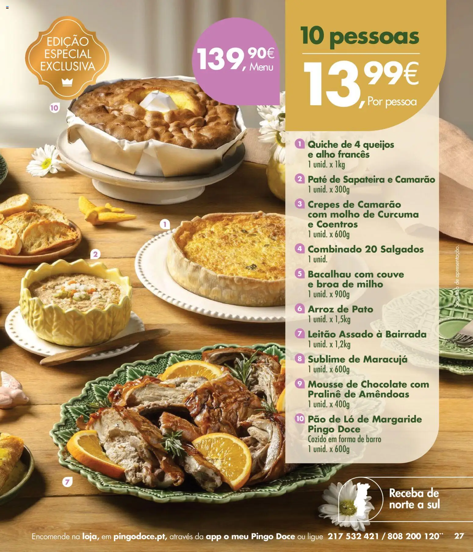 Pingo Doce Encomendas de Páscoa │ válido de 03.03.2026 | Página: 27 | Produtos: Alho francês, Camarão, Chocolate, Milho