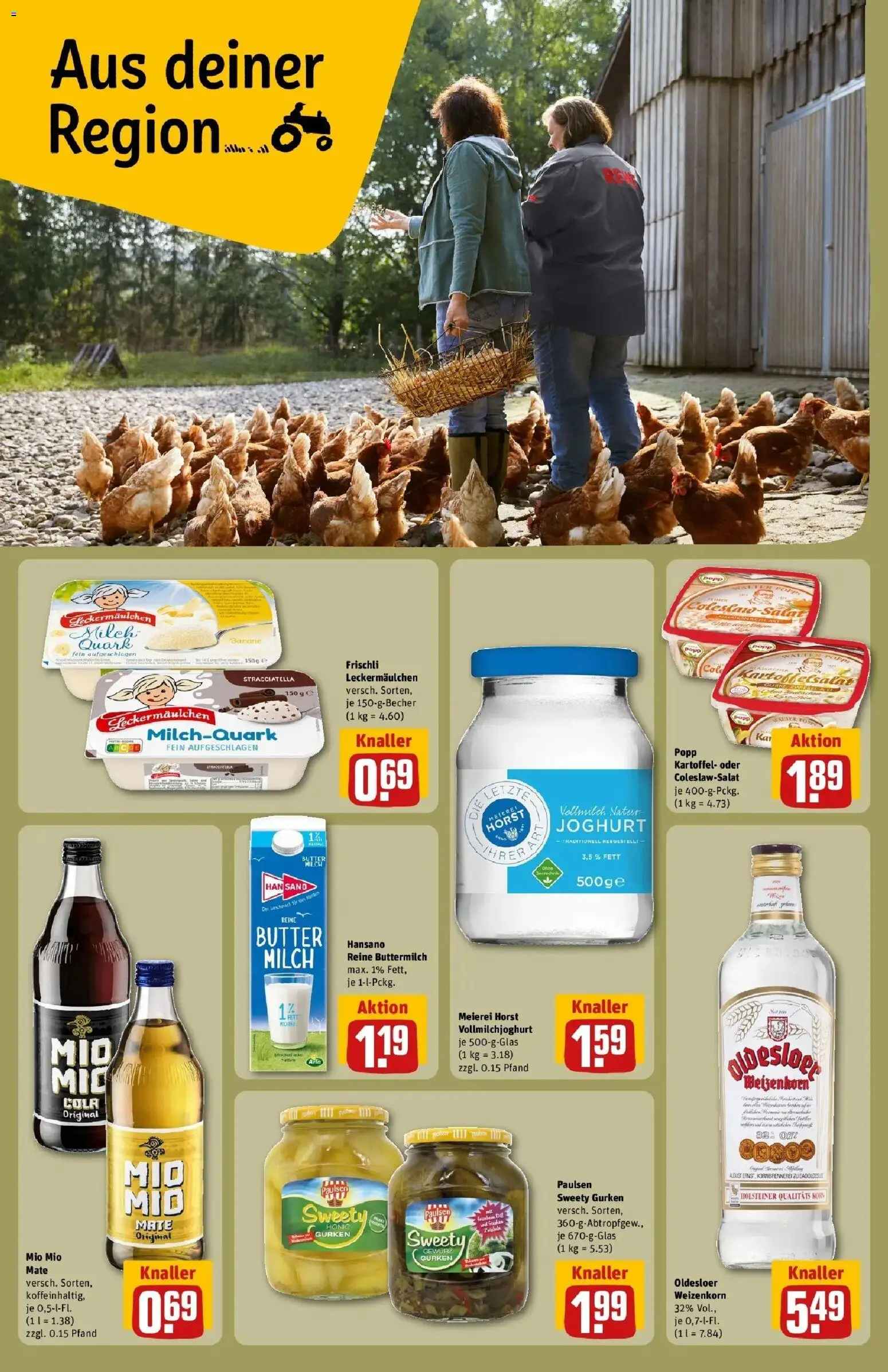Rewe Prospekt Lübeck – gültig ab 27.07.2026 | Seite: 24 | Produkte: Milch, Butter, Joghurt, Gurken