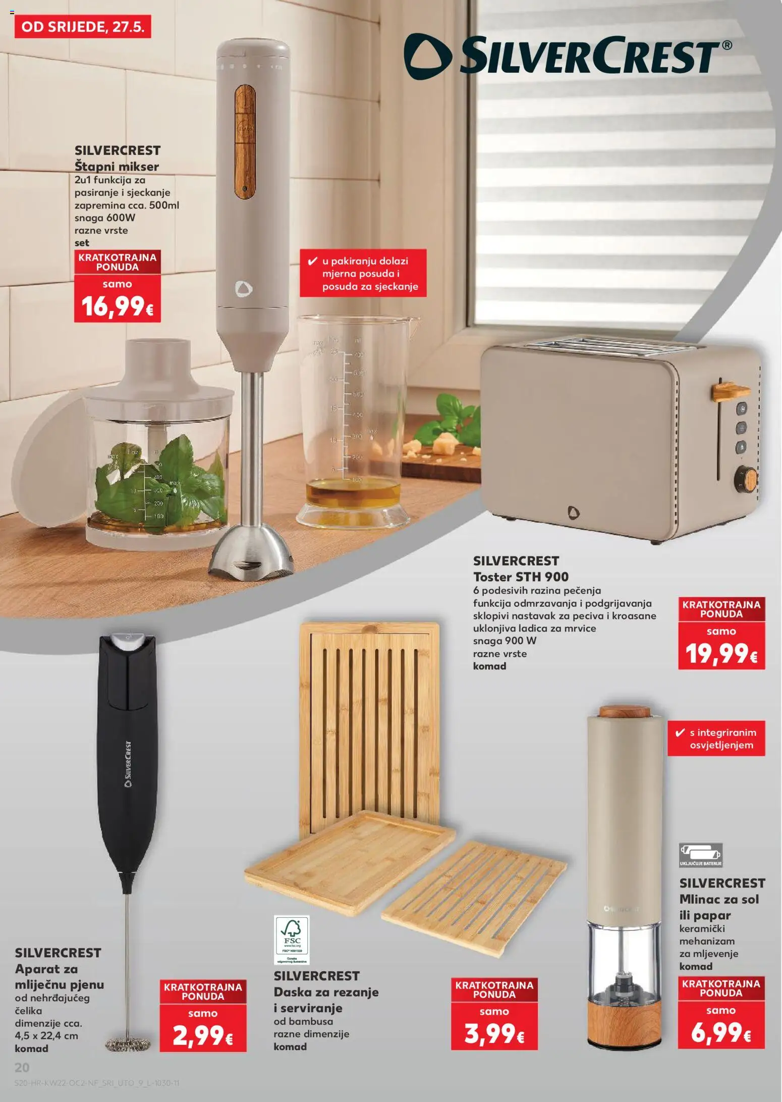 Kaufland katalog | vrijedi od 27.05.2026 | Stranica: 20 | Proizvodi: Mikser, Sol, Papar, Daska za rezanje