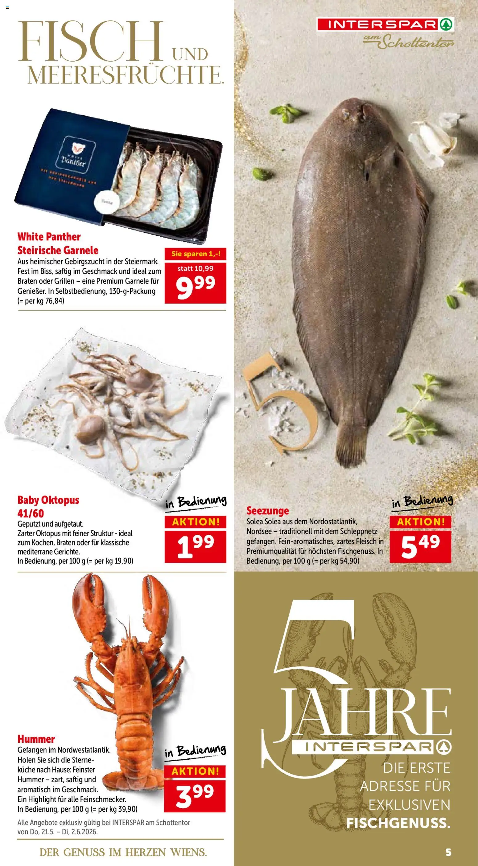 Interspar 5 Jahre am Schottentor gültig ab 21.05.2026 | Seite: 5 | Produkte: Fisch