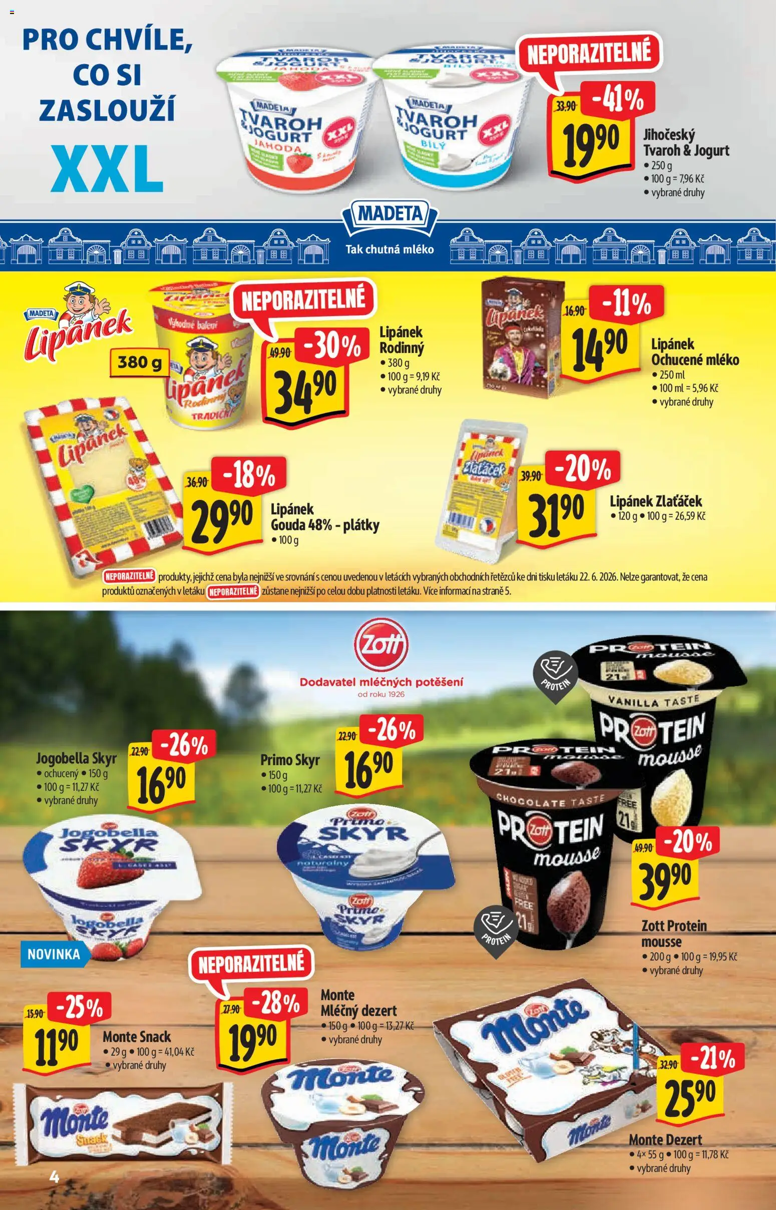 Albert katalog - Hypermarket od 01.07.2026 | Strana: 4 | Produkty: Jogurt, Tvaroh, Ochucené mléko, Jogobella