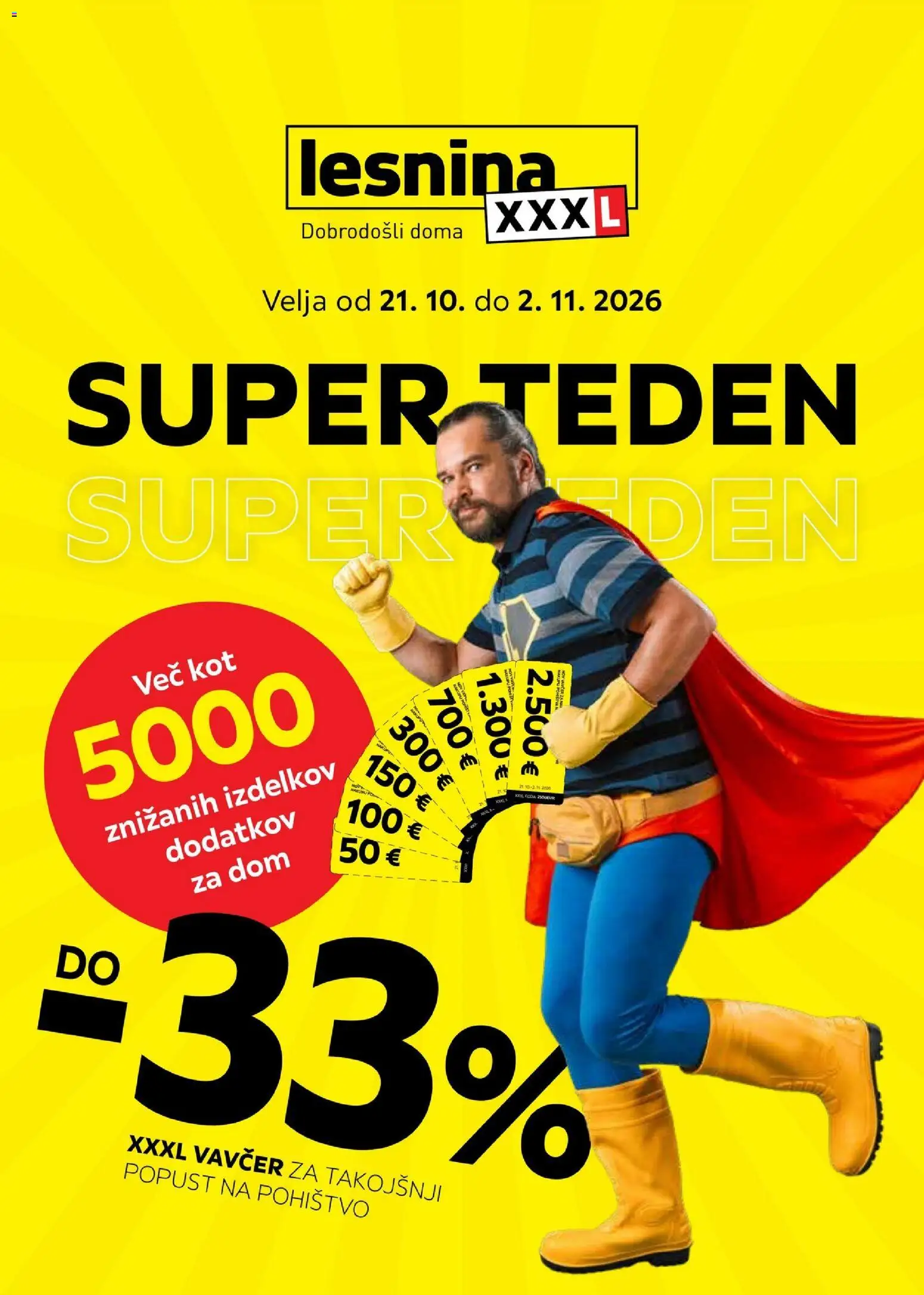 Novi XXXL Lesnina katalog ponudbe – veljaven od 21.10.2026 | Stran: 1 | Izdelki: Pohištvo