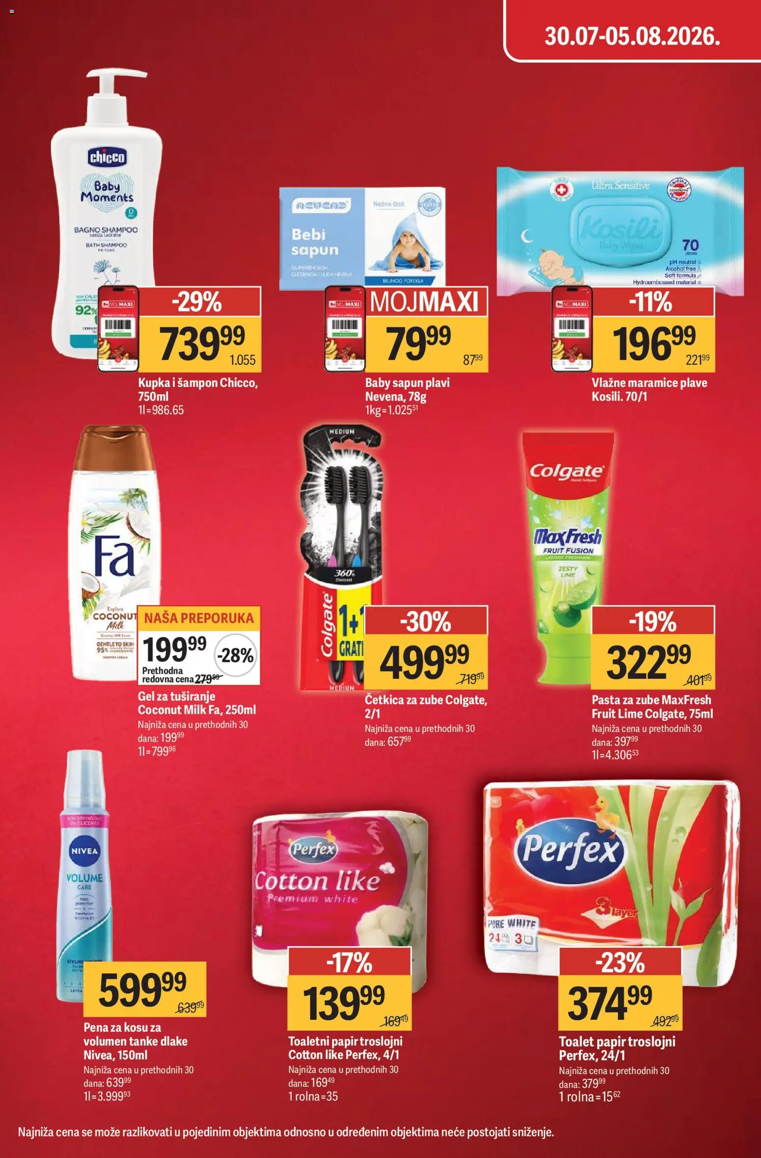 Mega Maxi katalog - važi od 30.07.2026 | Strana: 6 | Proizvode: Sapun, Vlažne maramice, Pasta za zube, Četkica za zube