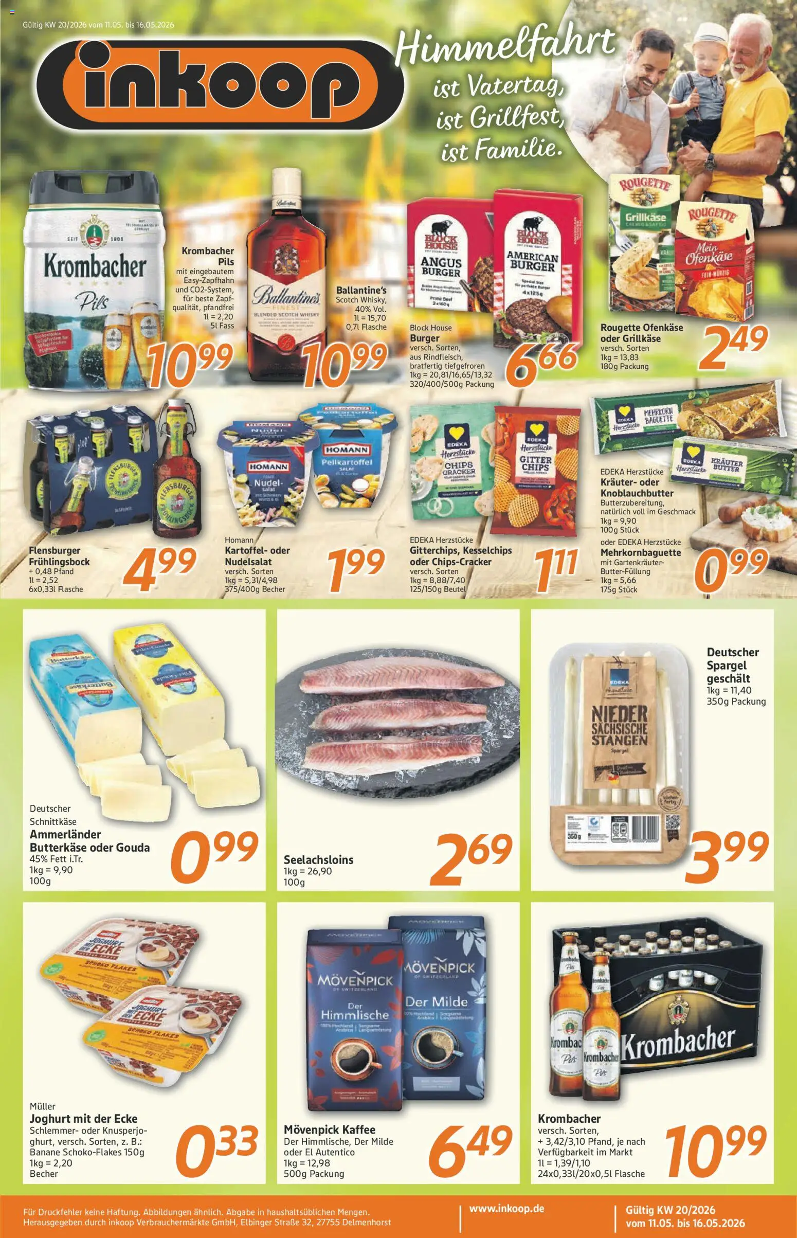 Inkoop Prospekt 	 – gültig ab 11.05.2026 | Seite: 1 | Produkte: Whisky, Kaffee, Flensburger, Salat