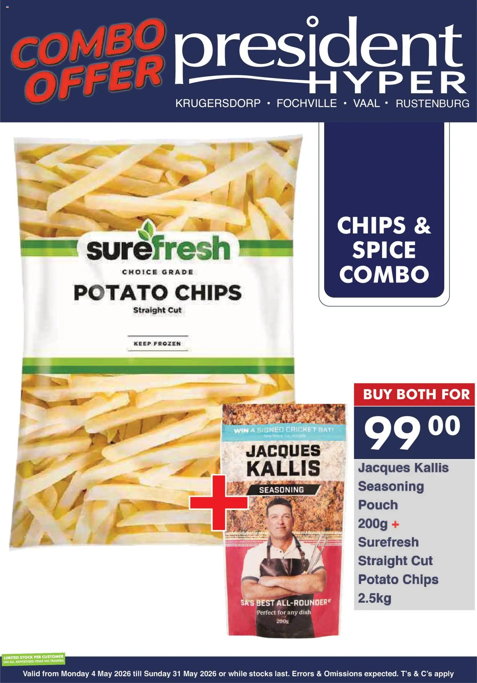 New President Hyper catalogue – valid from 04.05.2026 | Page: 2 | Products: Chips, Seasoning, Stock