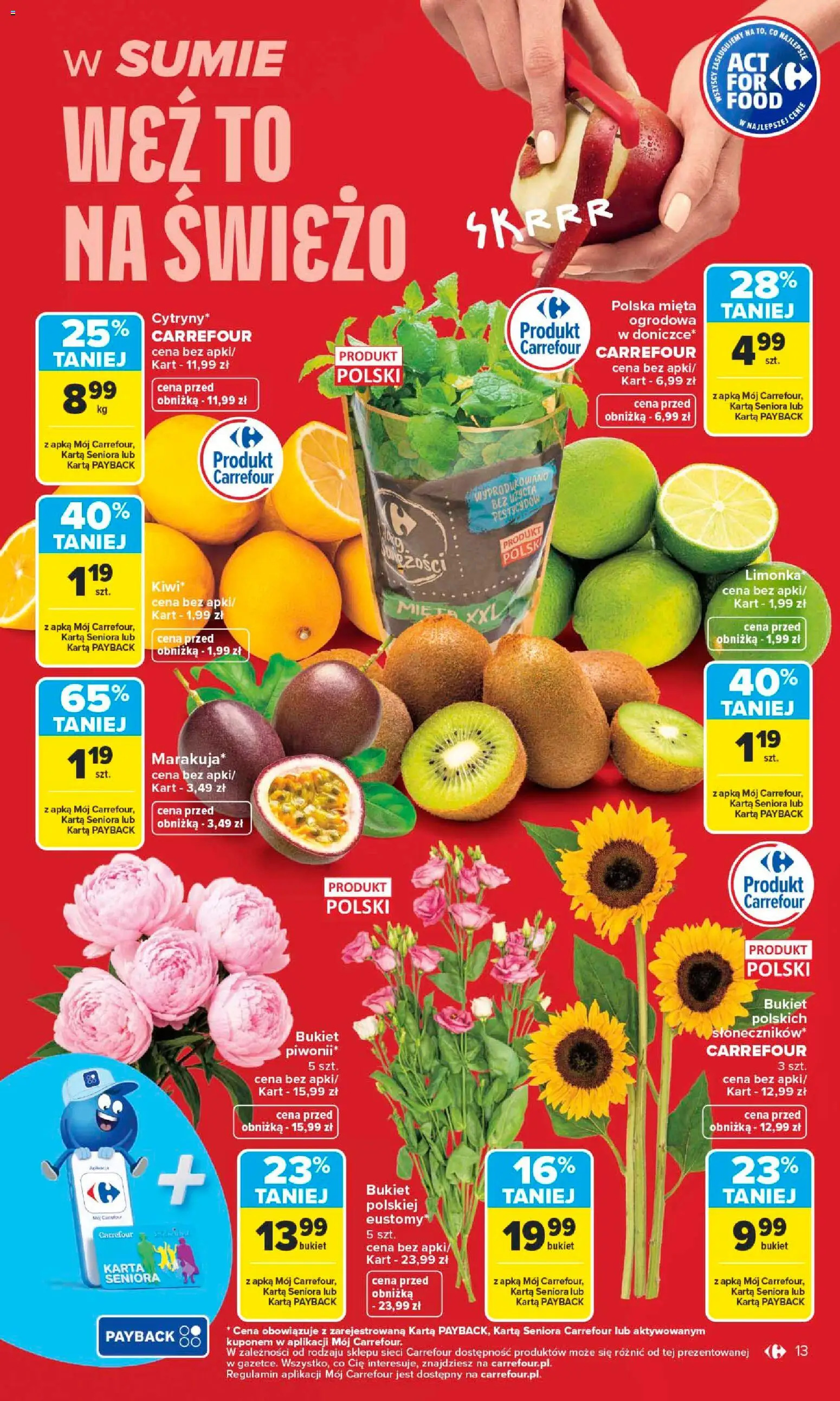 Carrefour gazetka od 06.07.2026 | Strona: 13 | Produkty: Karta, Limonka, Mięta