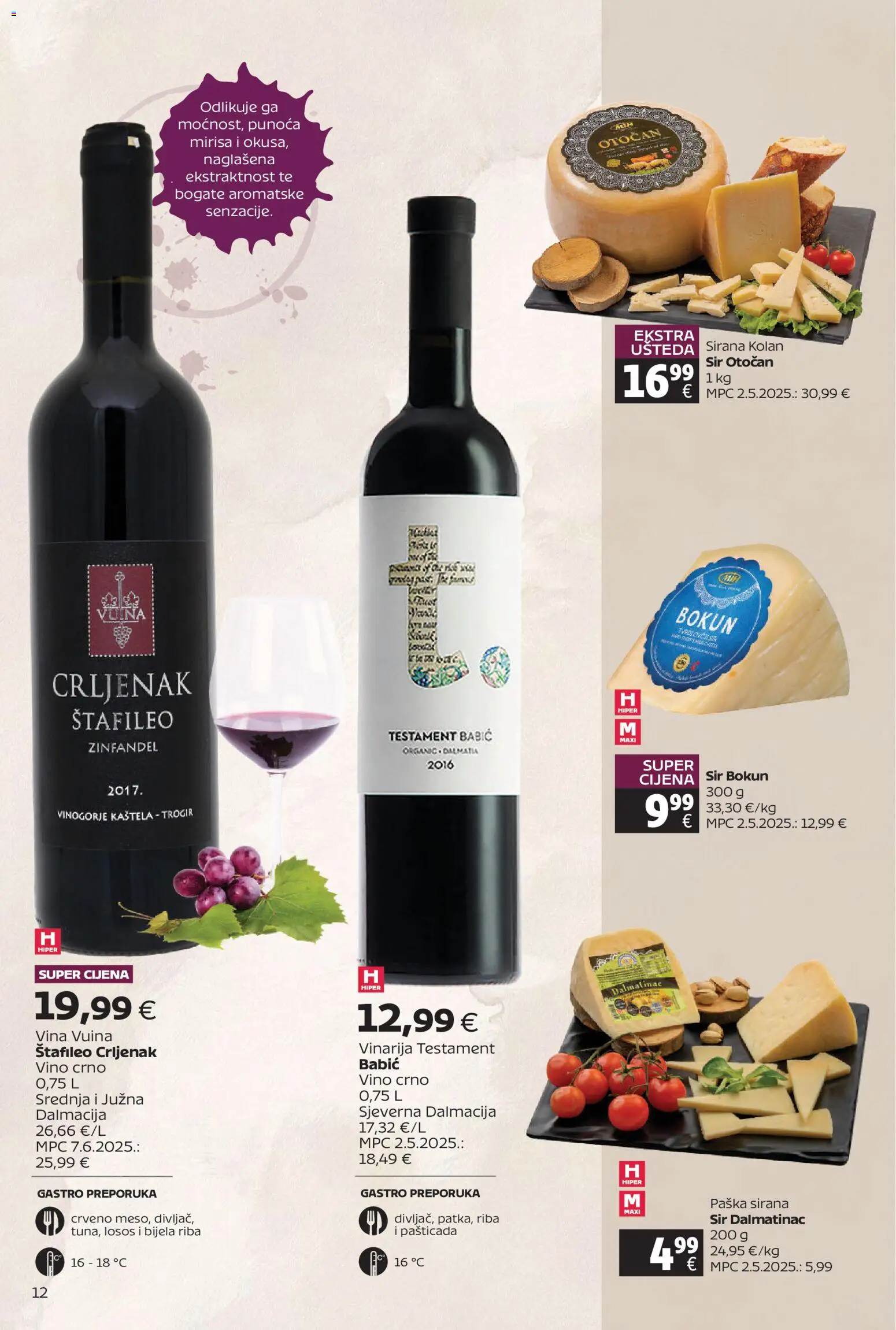 Tommy katalog | vrijedi od 20.07.2026 | Stranica: 12 | Proizvodi: Sir, Vino, Riba, Losos