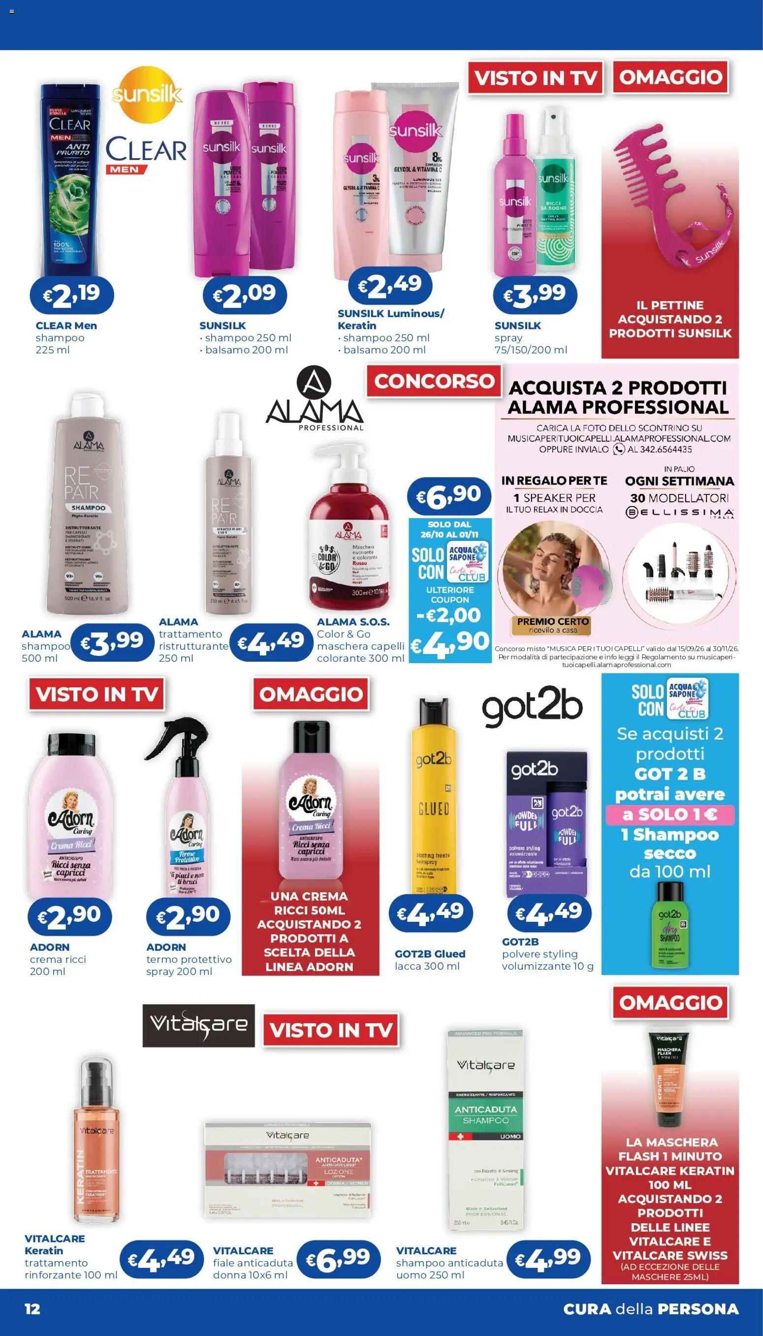 Volantino Acqua e Sapone del 15/10/2026 | Pagina: 12 | Prodotti: Shampoo, Crema, Lacca, Maschere