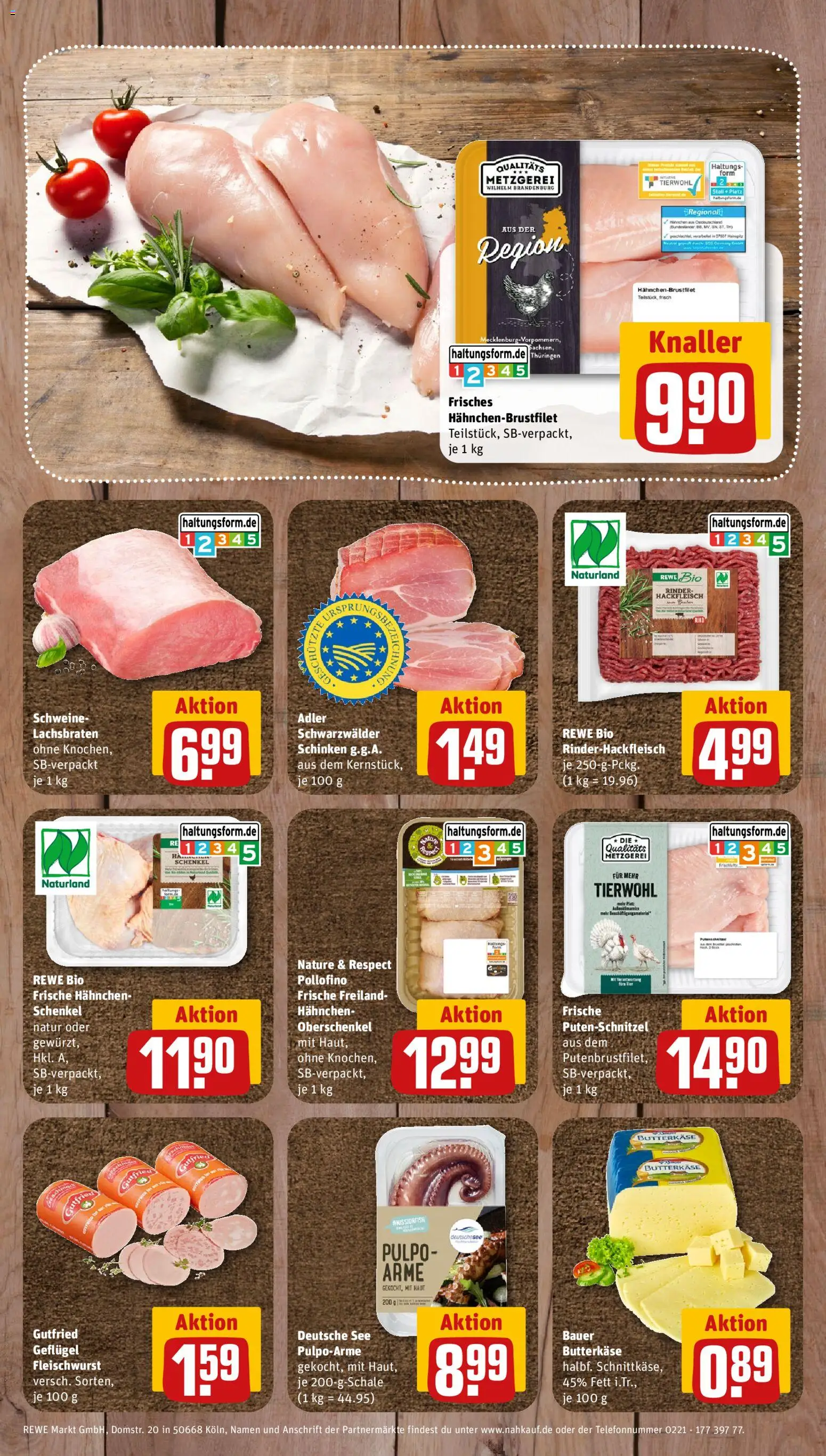 Nahkauf Prospekt – gültig ab 19.10.2026 | Seite: 8 | Produkte: Hahnchen, Putenschnitzel, Schinken, Hackfleisch