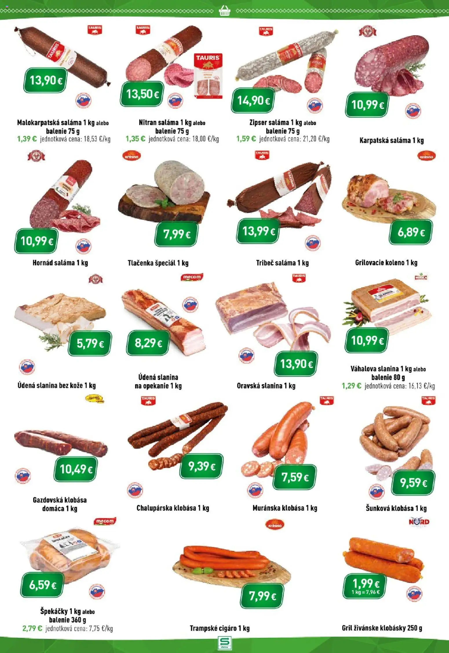 Nové Sintra akcie – leták je platný od 16.07.2026 | Strana: 3 | Produkty: Gril, Saláma, Slanina