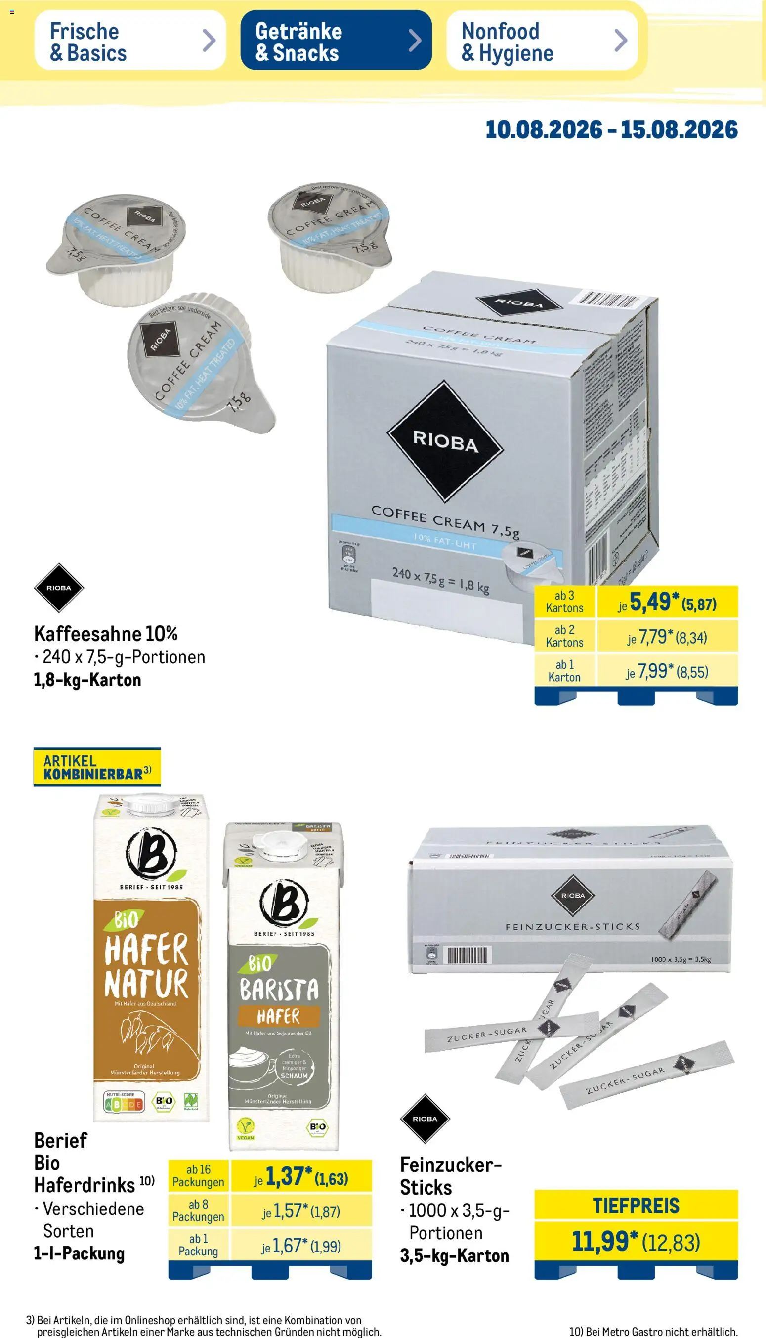 Metro NonFood-Angebote – gültig ab 10.08.2026 | Seite: 29 | Produkte: Zucker