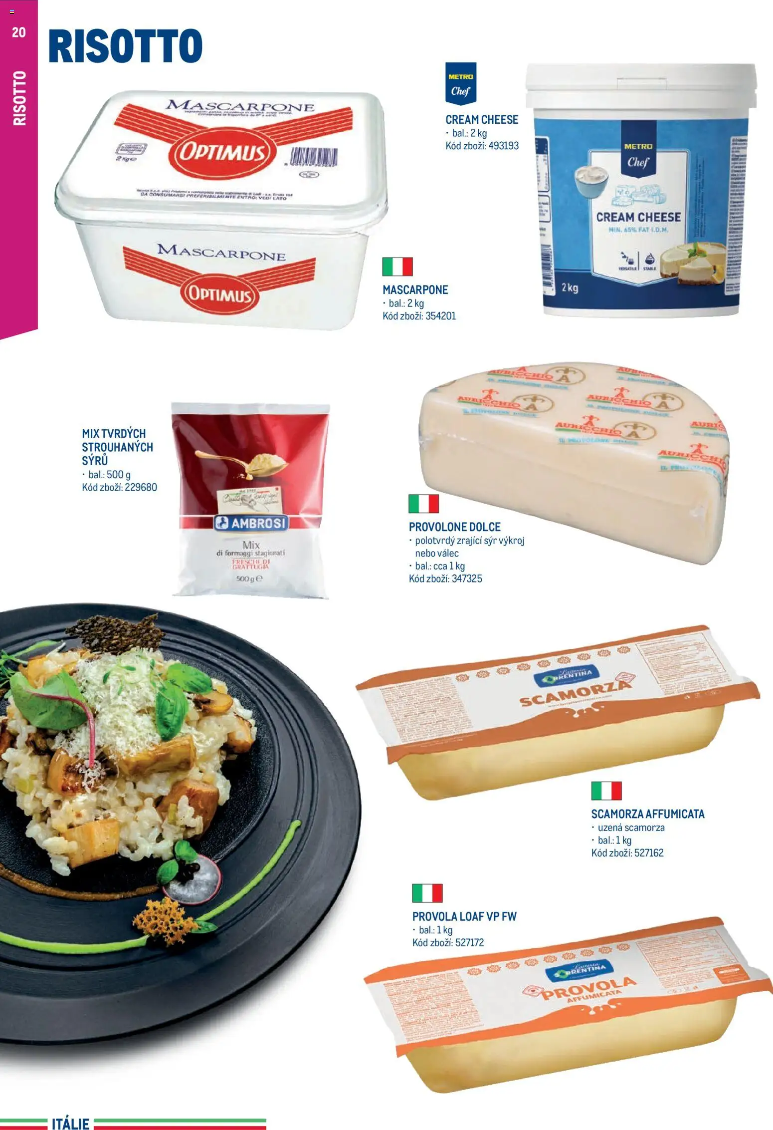 Makro leták - Itálie od 15.05.2026 | Strana: 20 | Produkty: Cream cheese, Provolone, Scamorza, Mascarpone